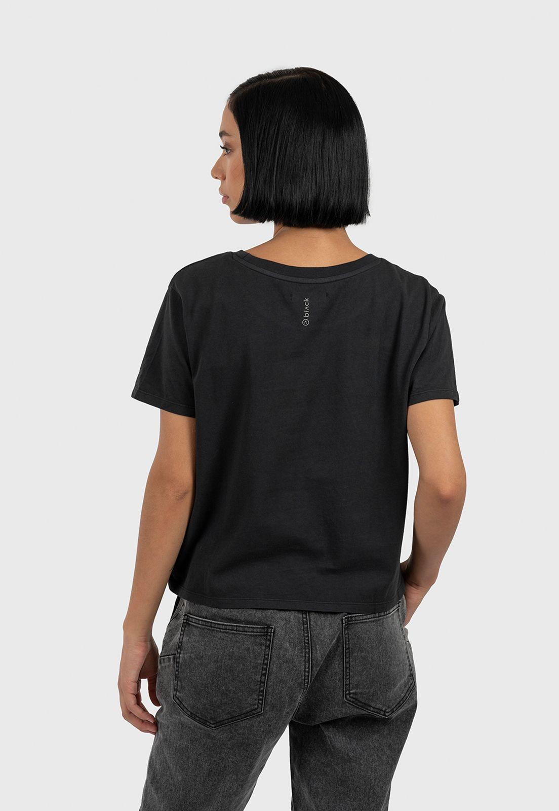 Women Tee Text Black Bubba-1