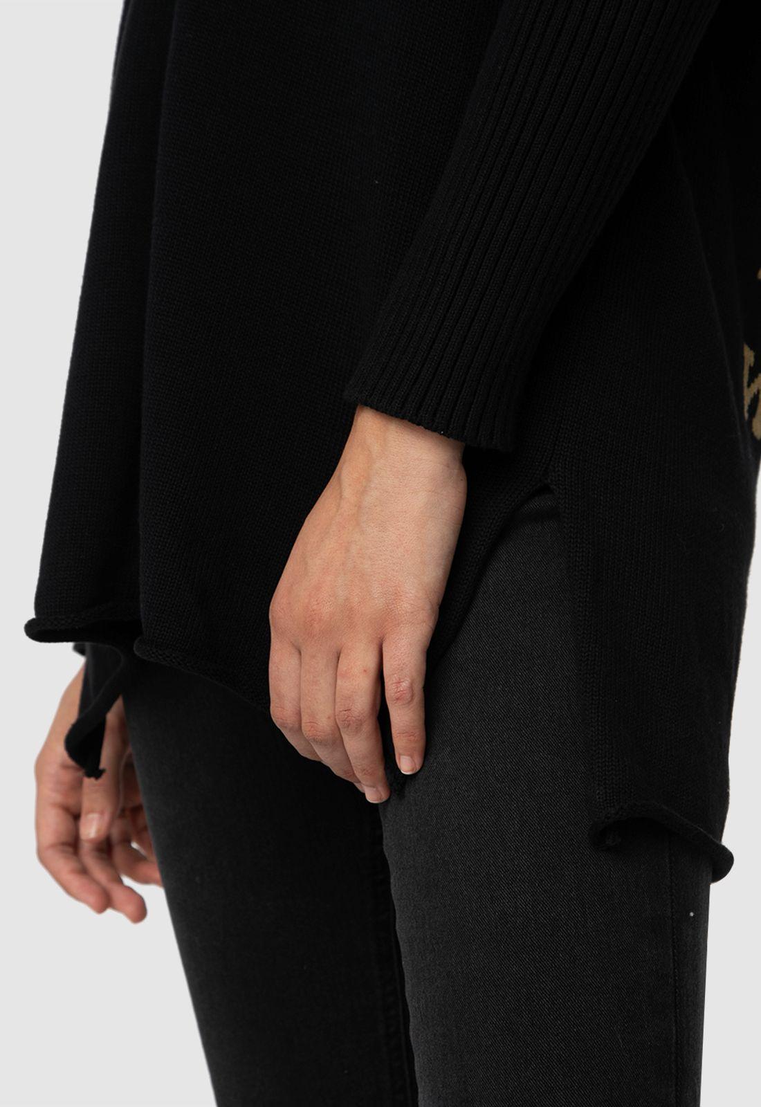 Women Sweater Noire Black Bubba-3