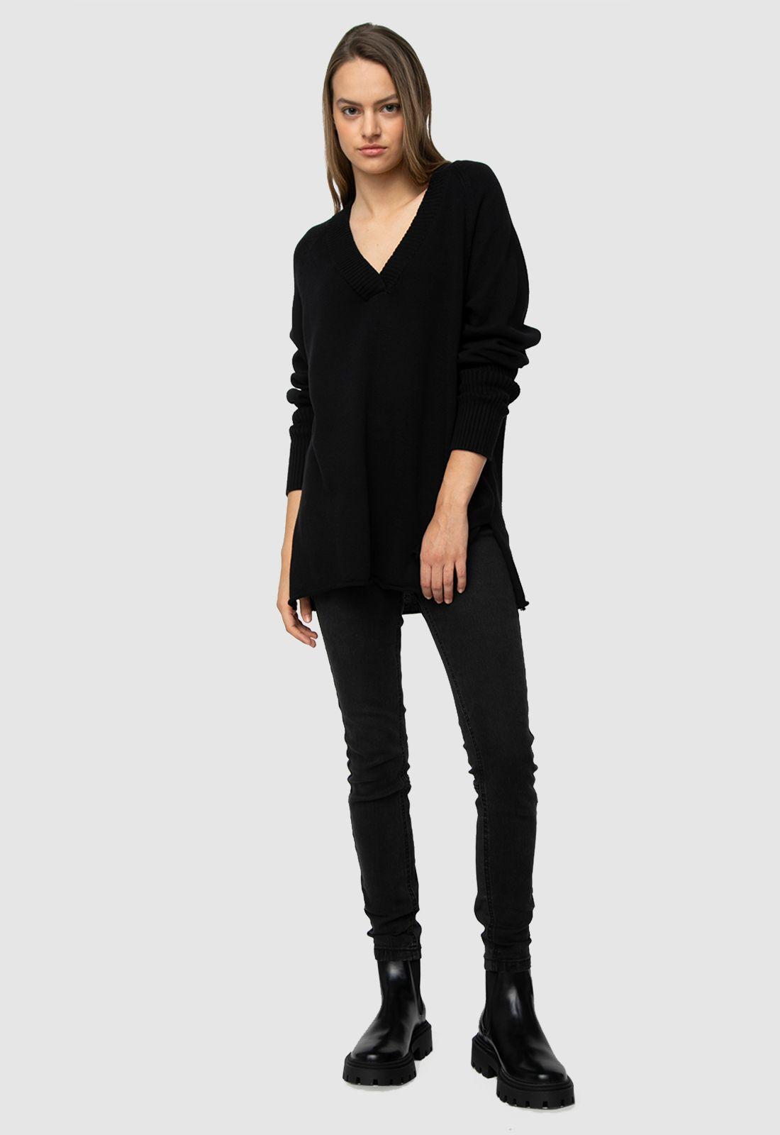 Women Sweater Noire Black Bubba-4