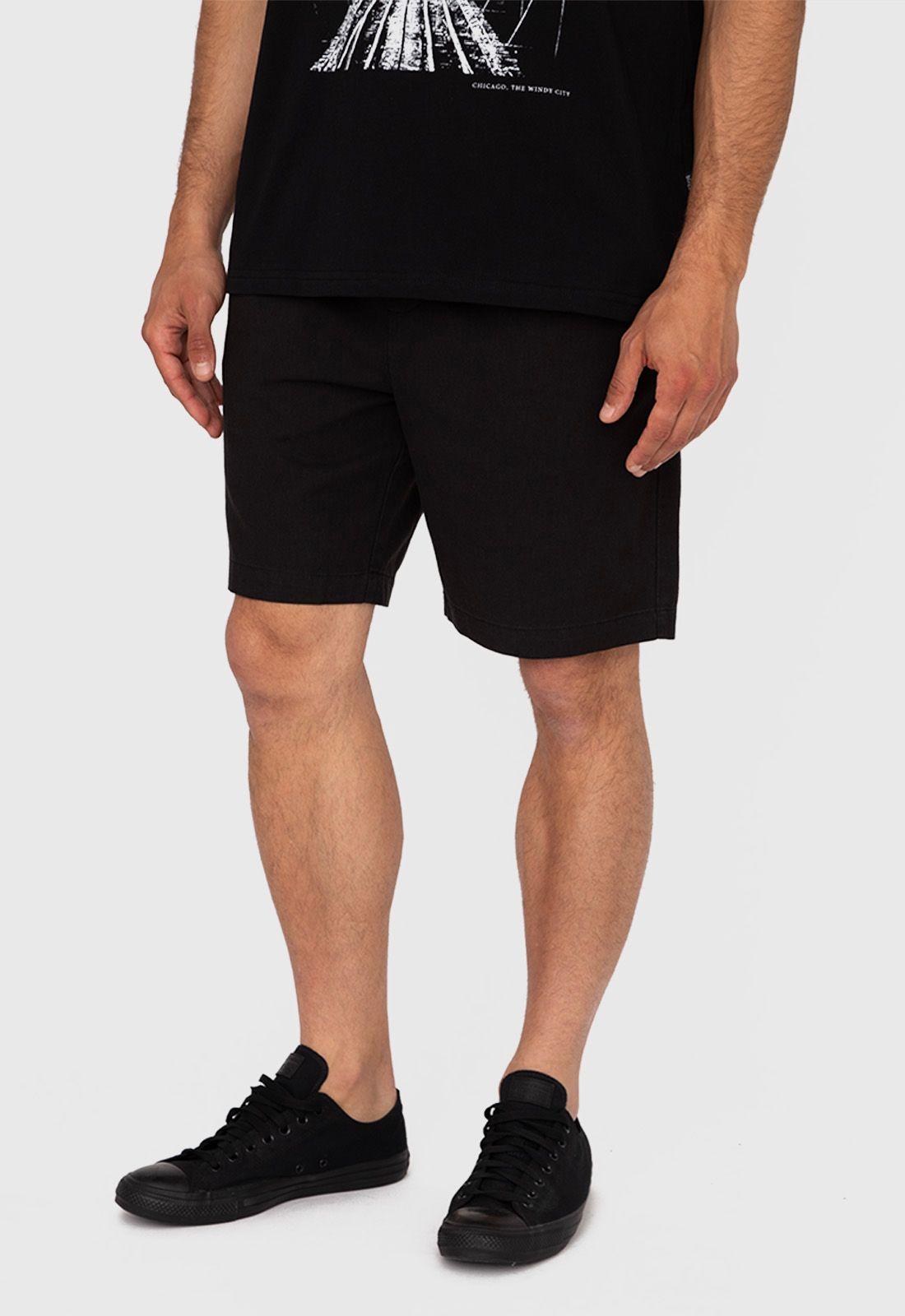 Short Lino Cotton Black Black Bubba-1