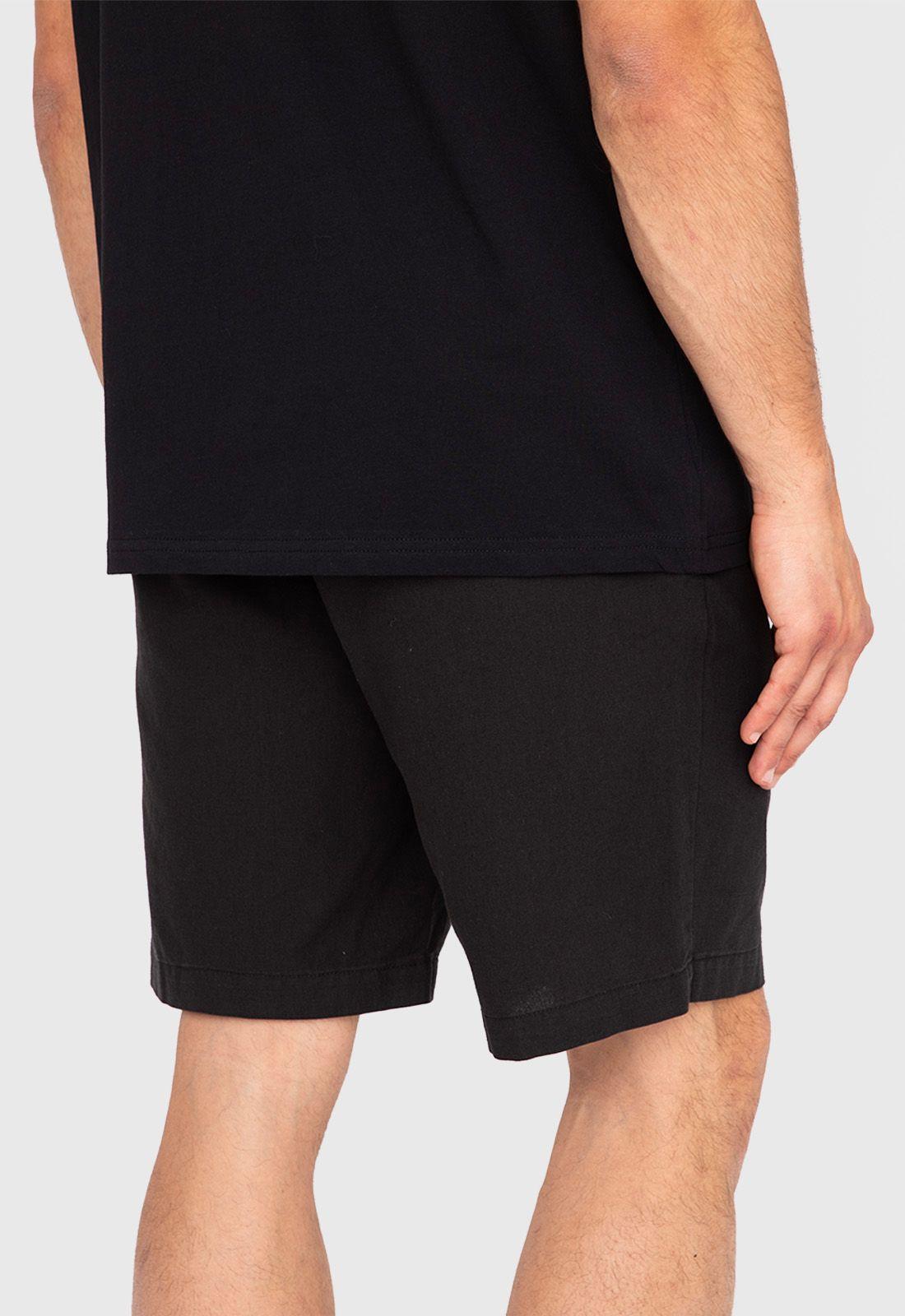 Short Lino Cotton Black Black Bubba-2