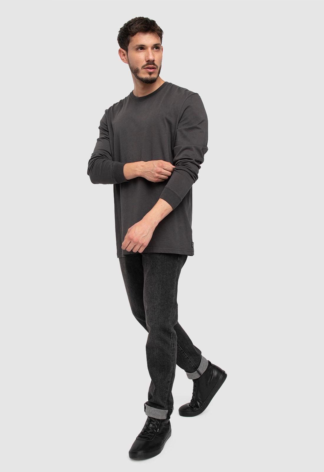 Long Shirt Dark Grey  Black Bubba-0