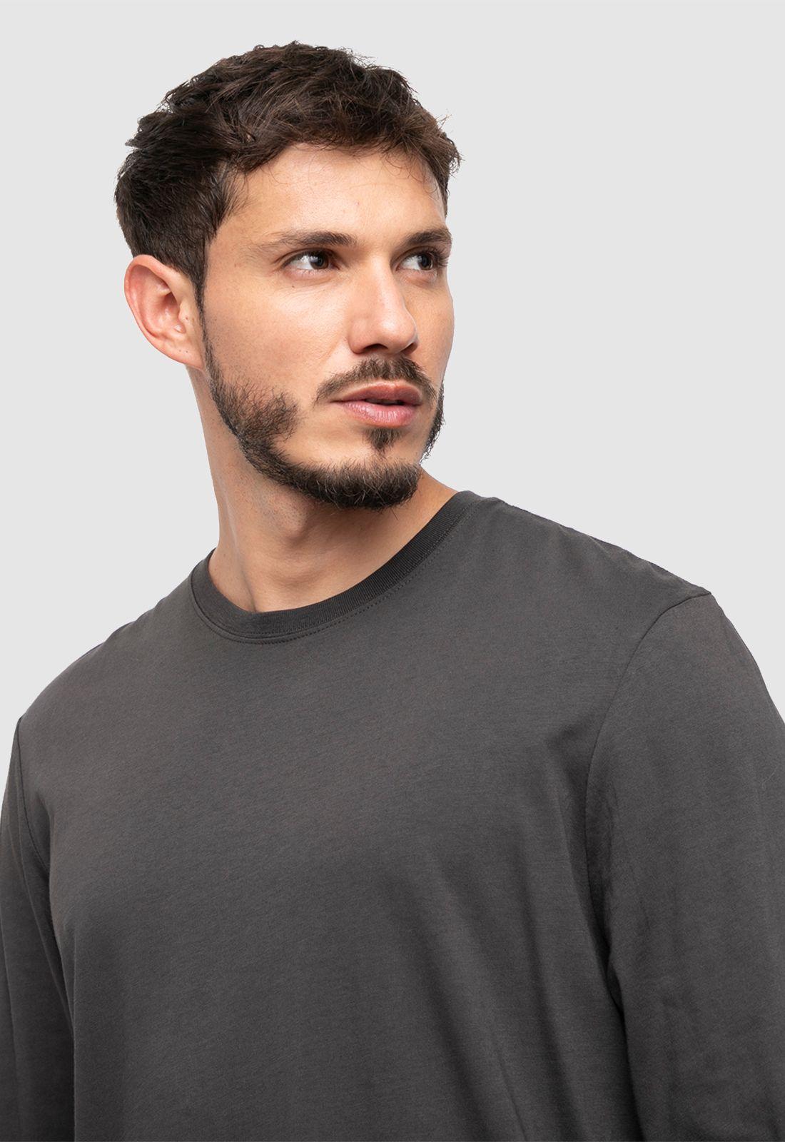 Long Shirt Dark Grey  Black Bubba-4