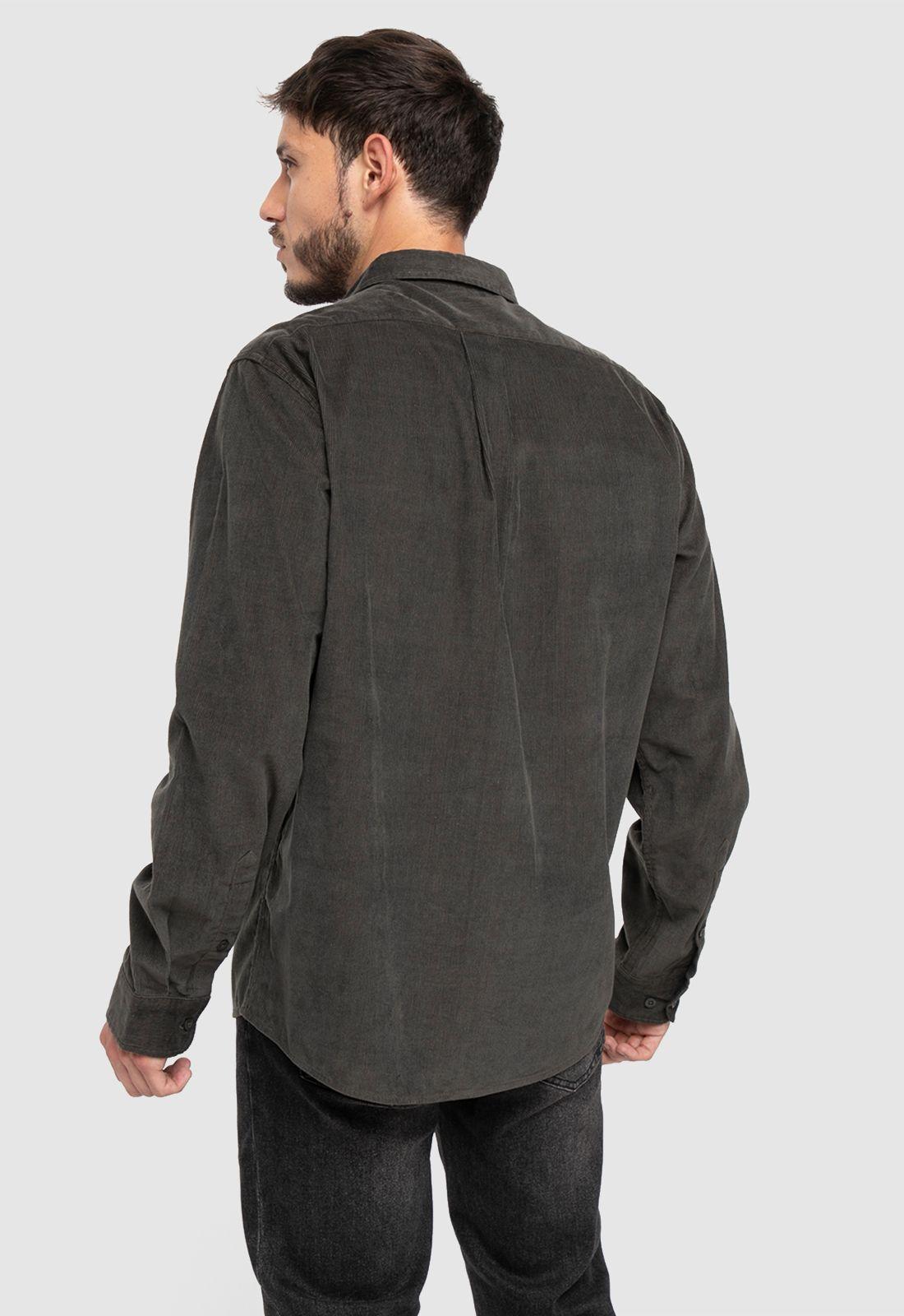 Corderoy Shirt Green Black Bubba-1