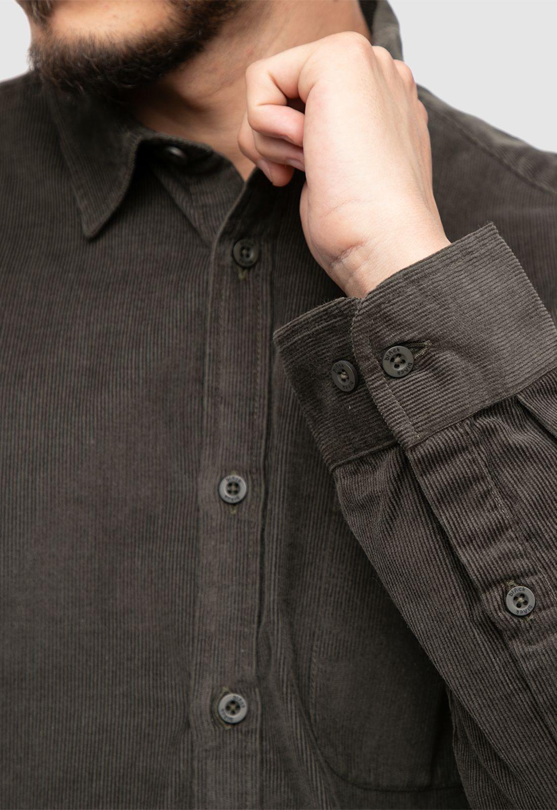 Corderoy Shirt Green Black Bubba-4