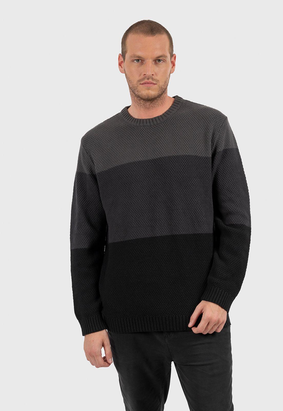 Sweater Three Tone Black Bubba-0