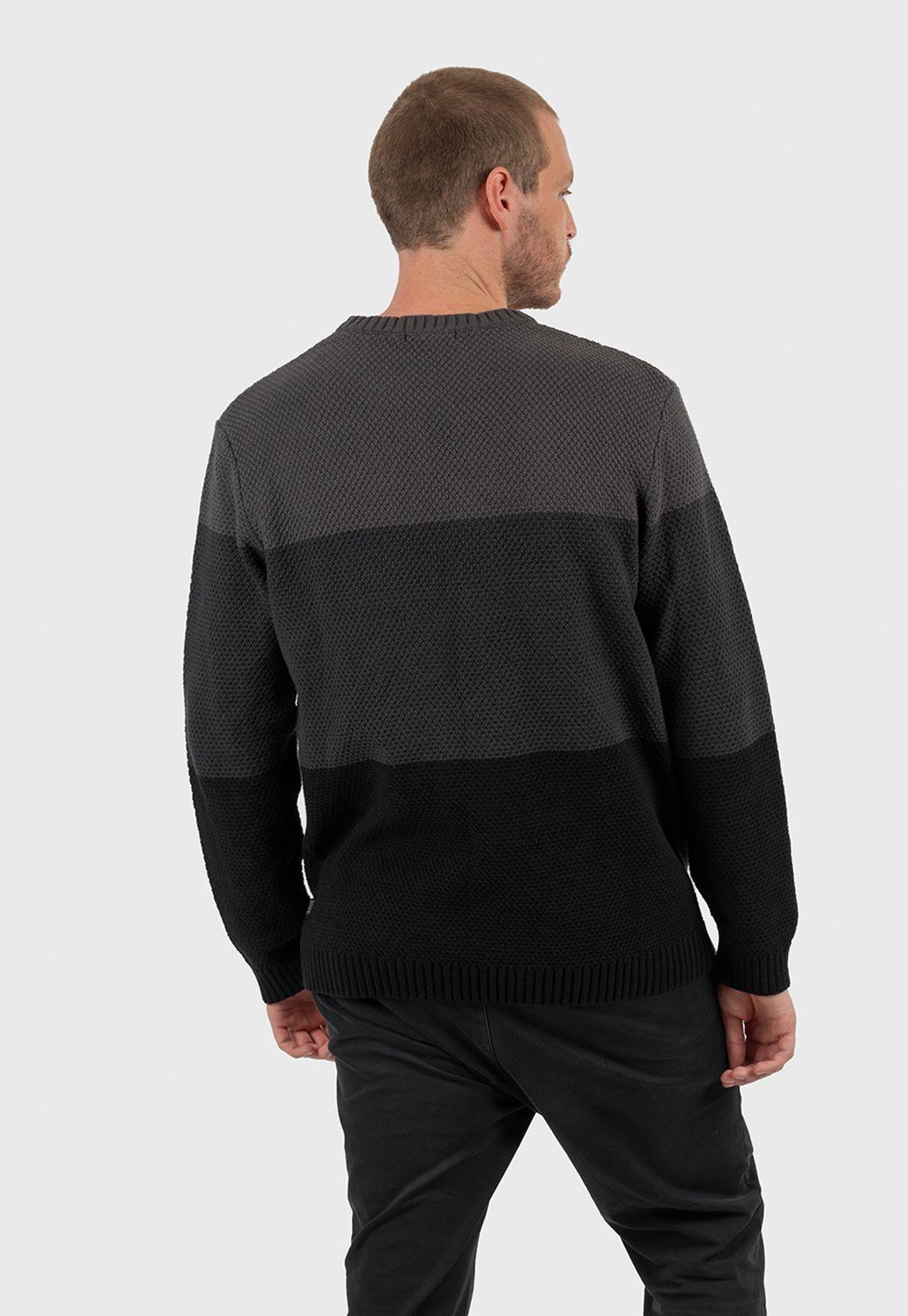Sweater Three Tone Black Bubba-1