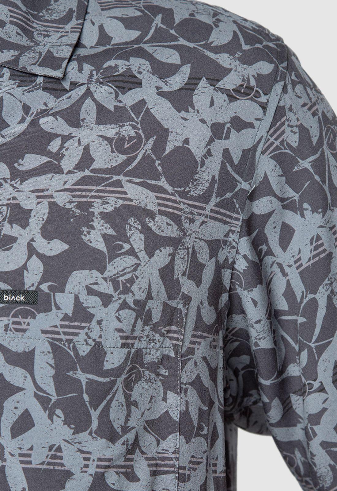 Shirt Viscose Dark Hidden Grey Black Bubba-3