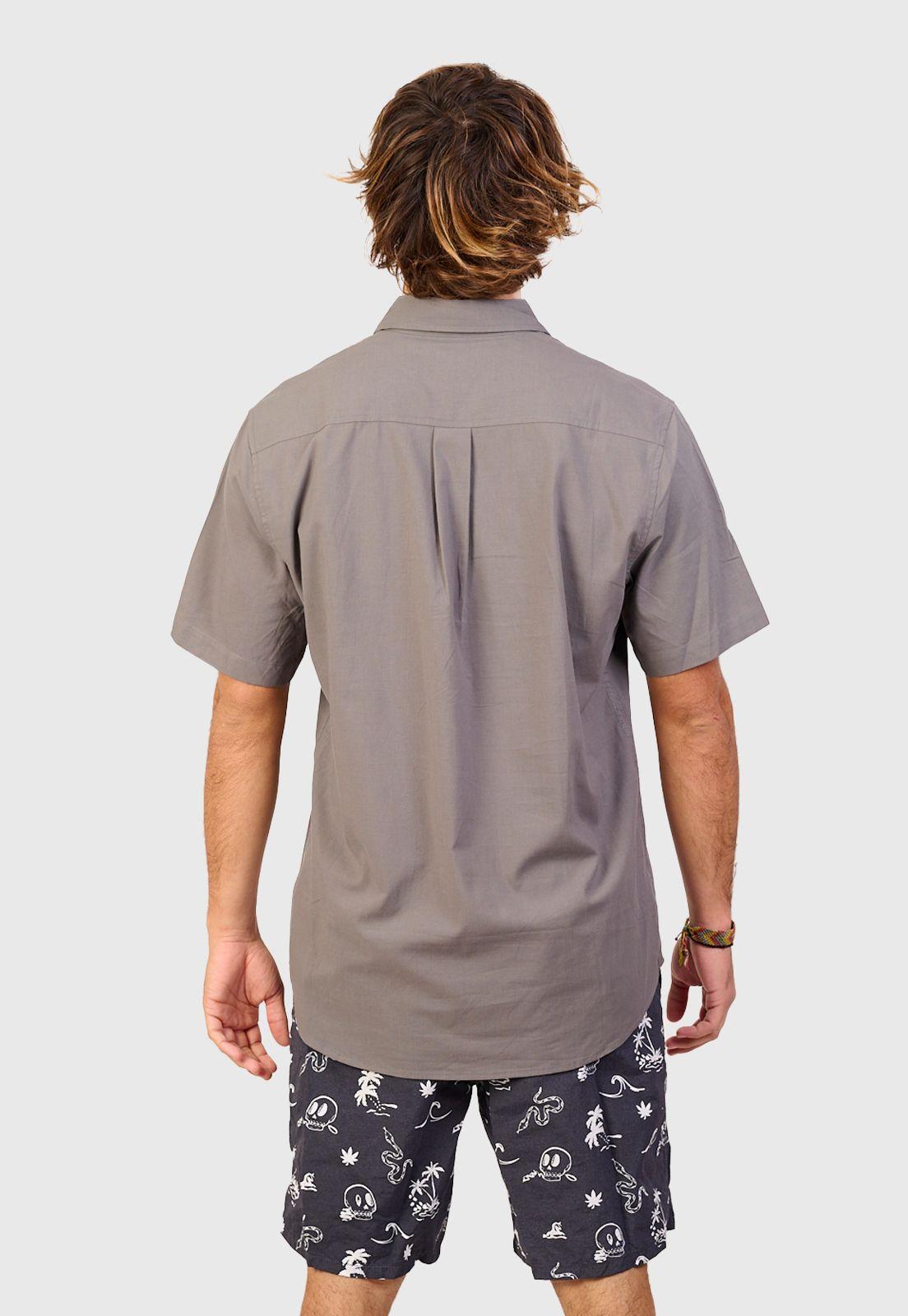 Cotton Shirt Dust Smoke Black Bubba-1