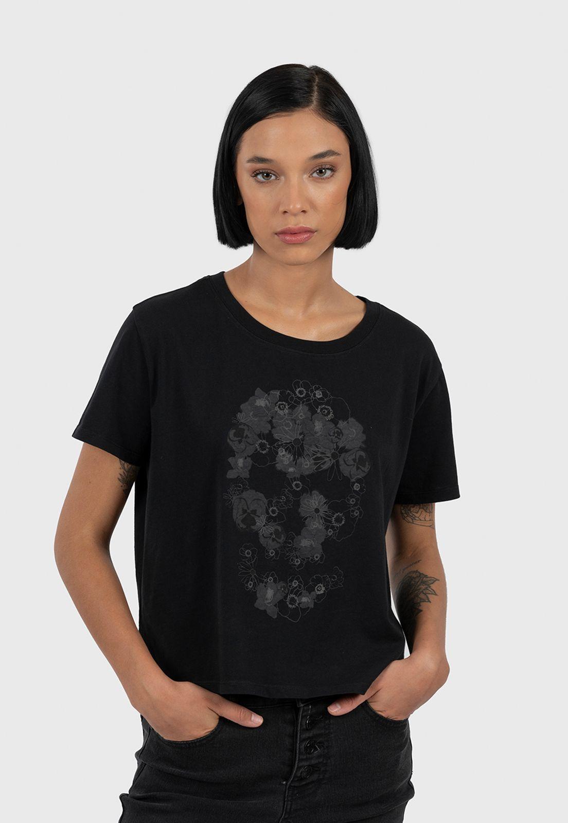 Women Tee Skull Black Bubba-0