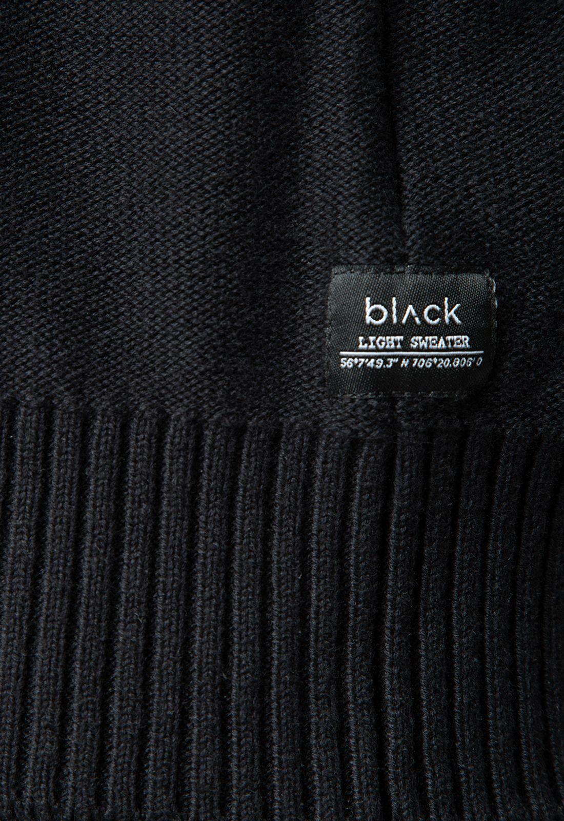 Light Sweater Black Black Bubba-3