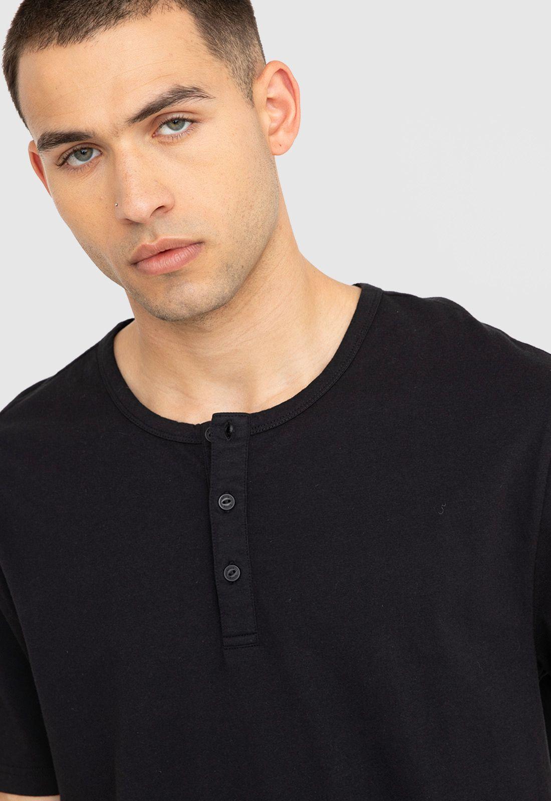 Polera Henley Black Black Bubba 2.0-2