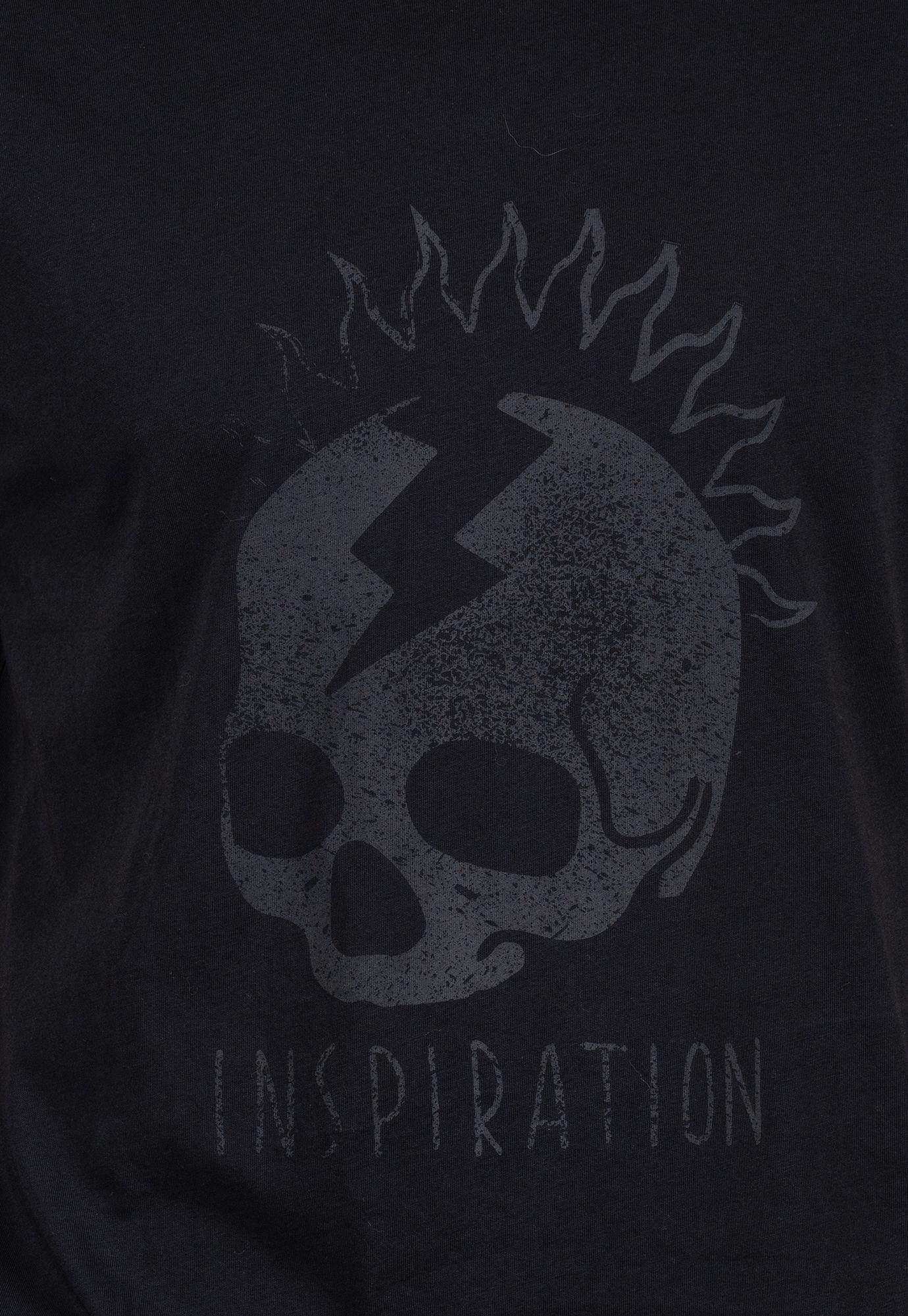 Cotton Tee Skull Flash Black Bubba-1