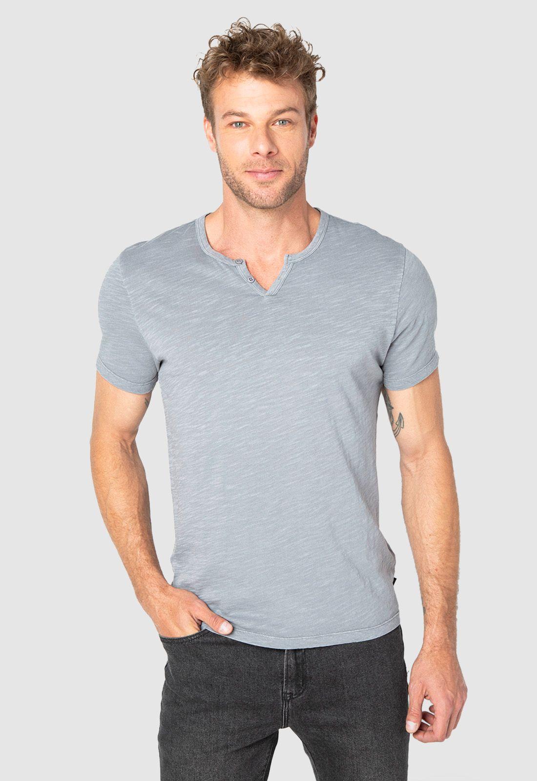 Polera Henley Grey Black Bubba-0