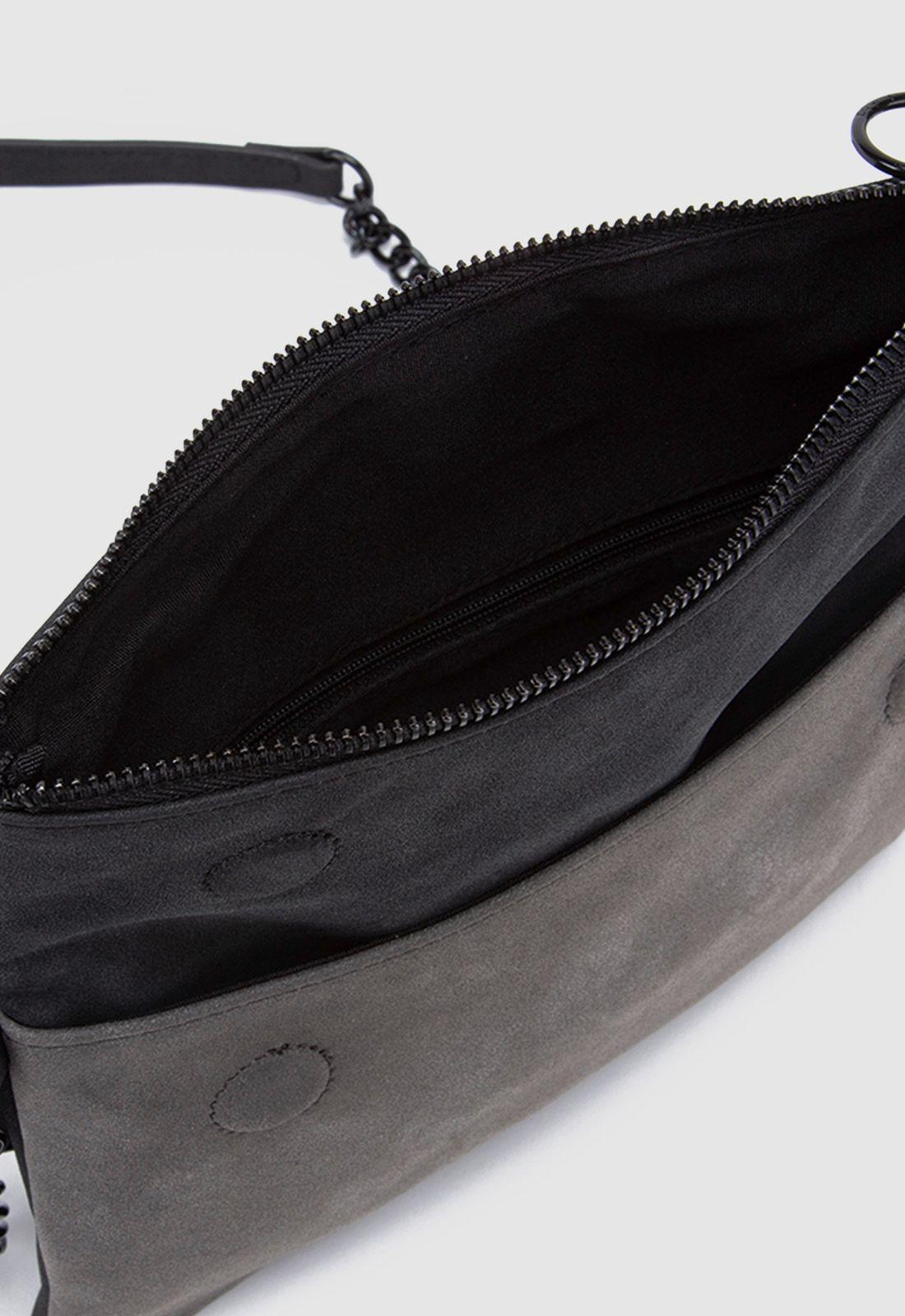 Flat Purse Duo Suede Onyx Bubba Essentials-5