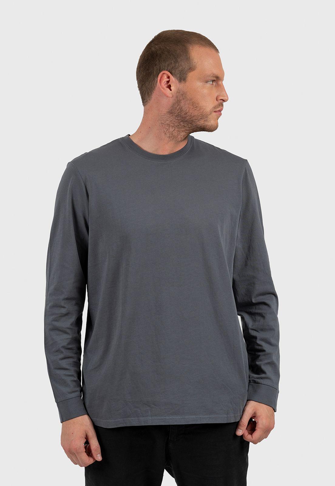 Long Sleeve Tee Steel Blue Black Bubba-2