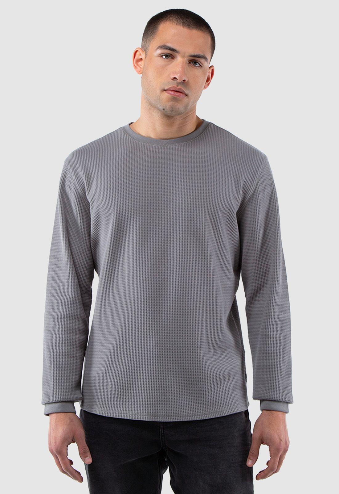 Crewneck Waffle Summer Gris Black Bubba-0