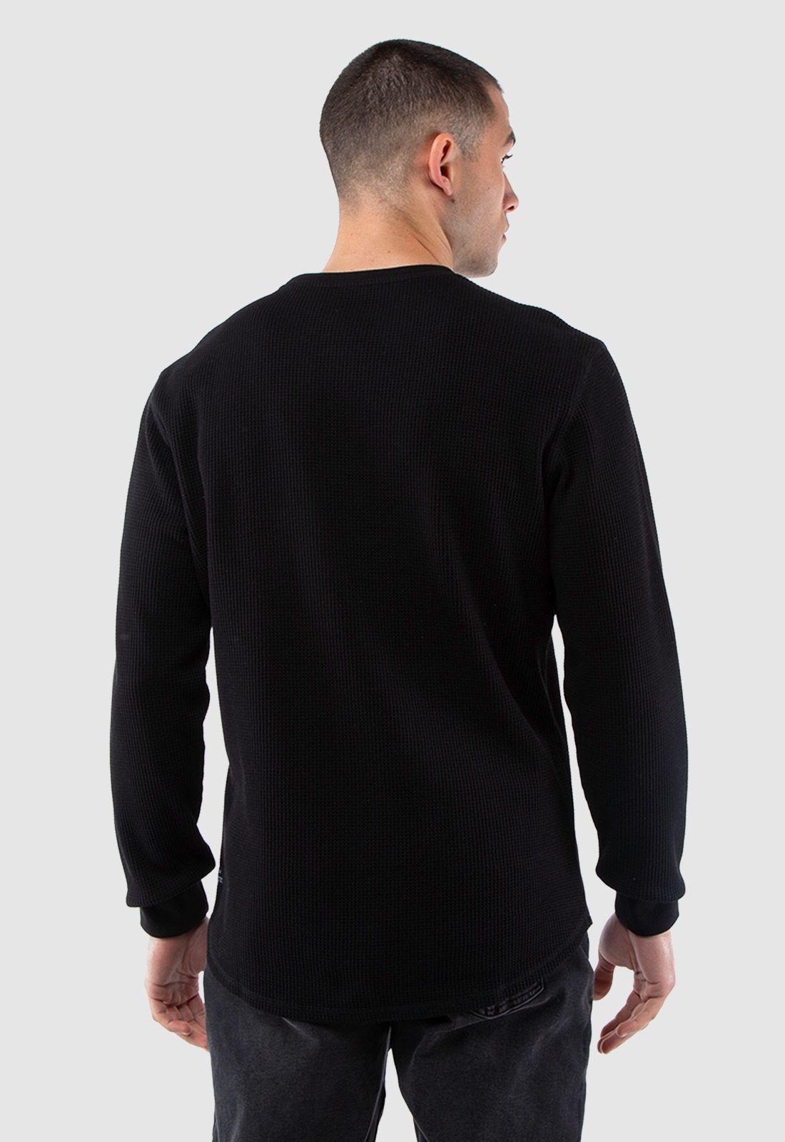 Crewneck Waffle Summer Black Black Bubba-2