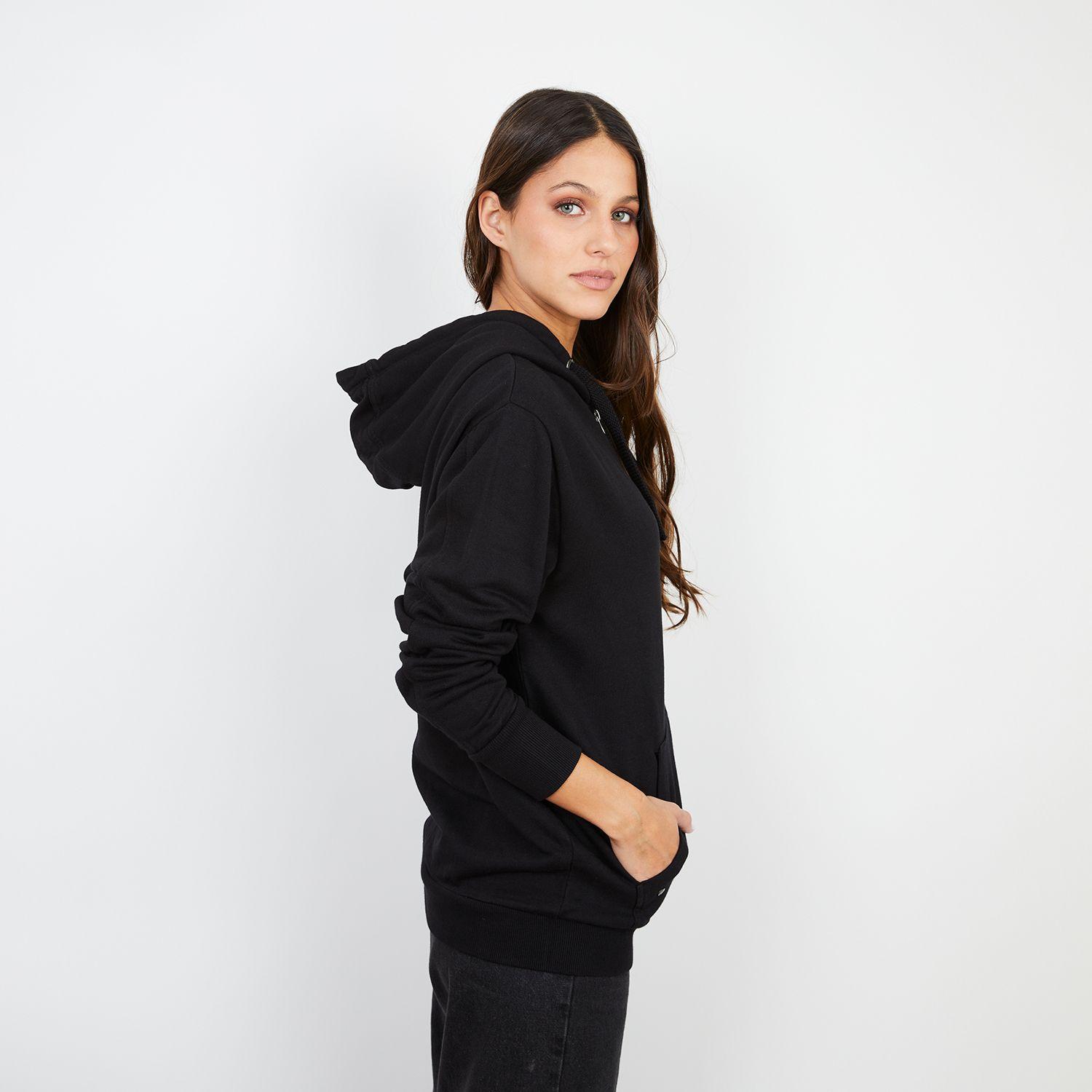 Women Zipper Hoodie Velvet Black Bubba-3