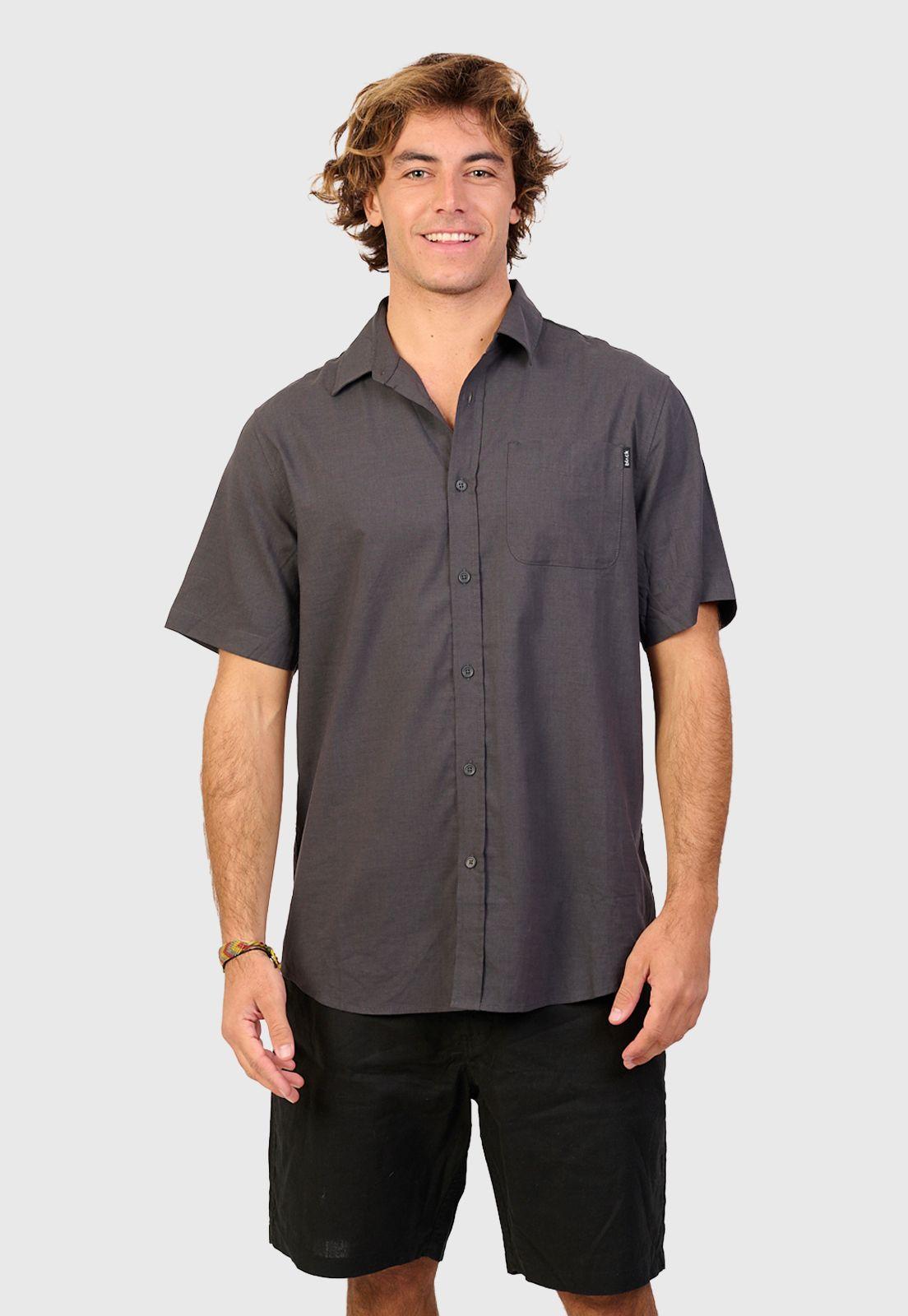Cotton Shirtsteel Blue  Black Bubba-0