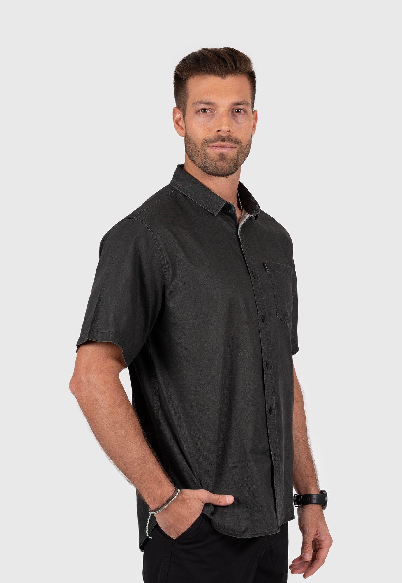 Cotton Shirt Black  Black Bubba-1