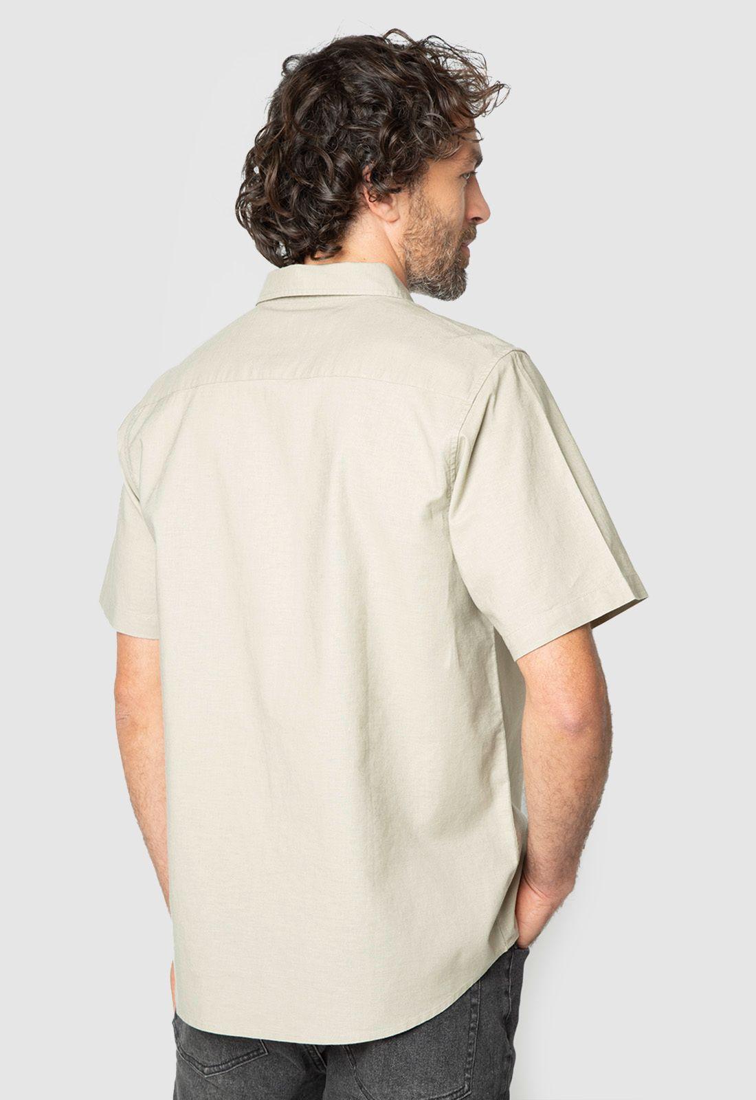 Shirt Linen Blended Fresh Moss Black Bubba-1