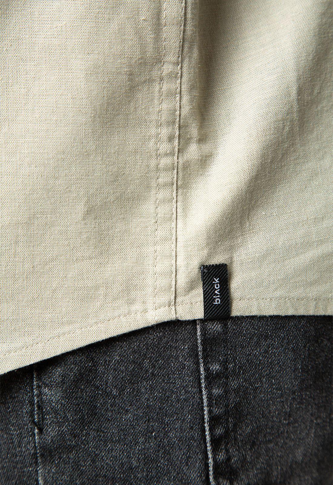 Shirt Linen Blended Fresh Moss Black Bubba-4
