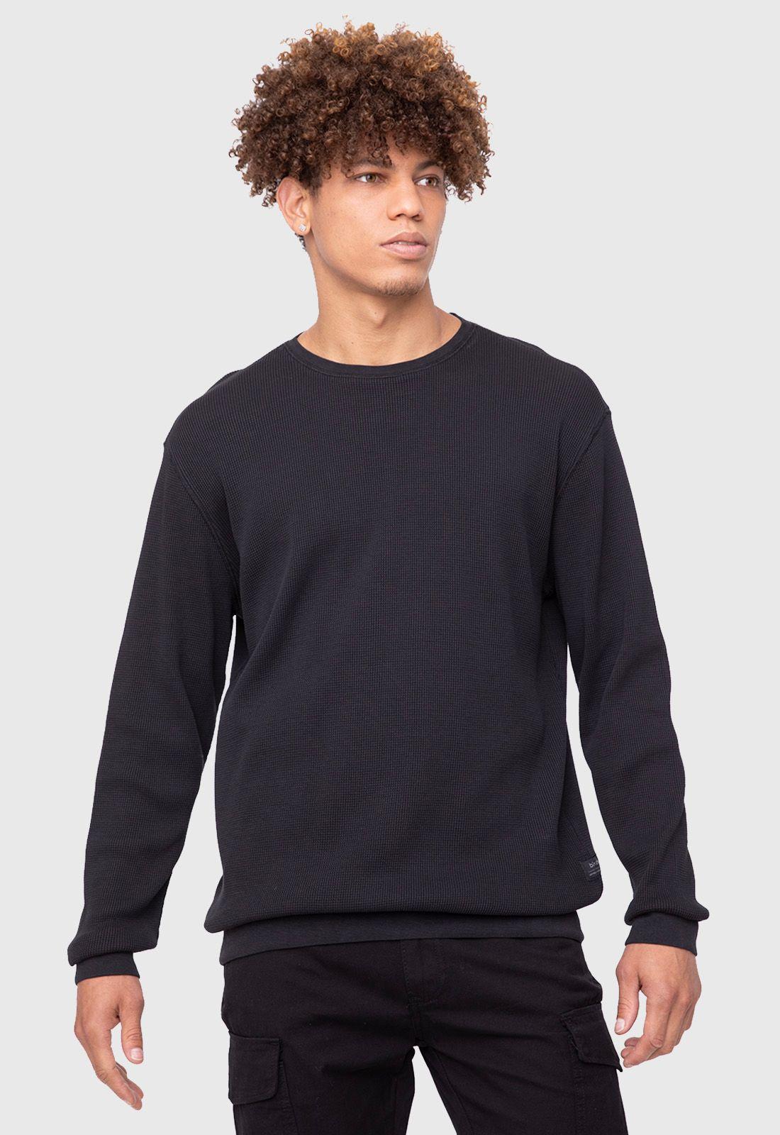 Crewneck Organic Cotton Black  Black Bubba-0