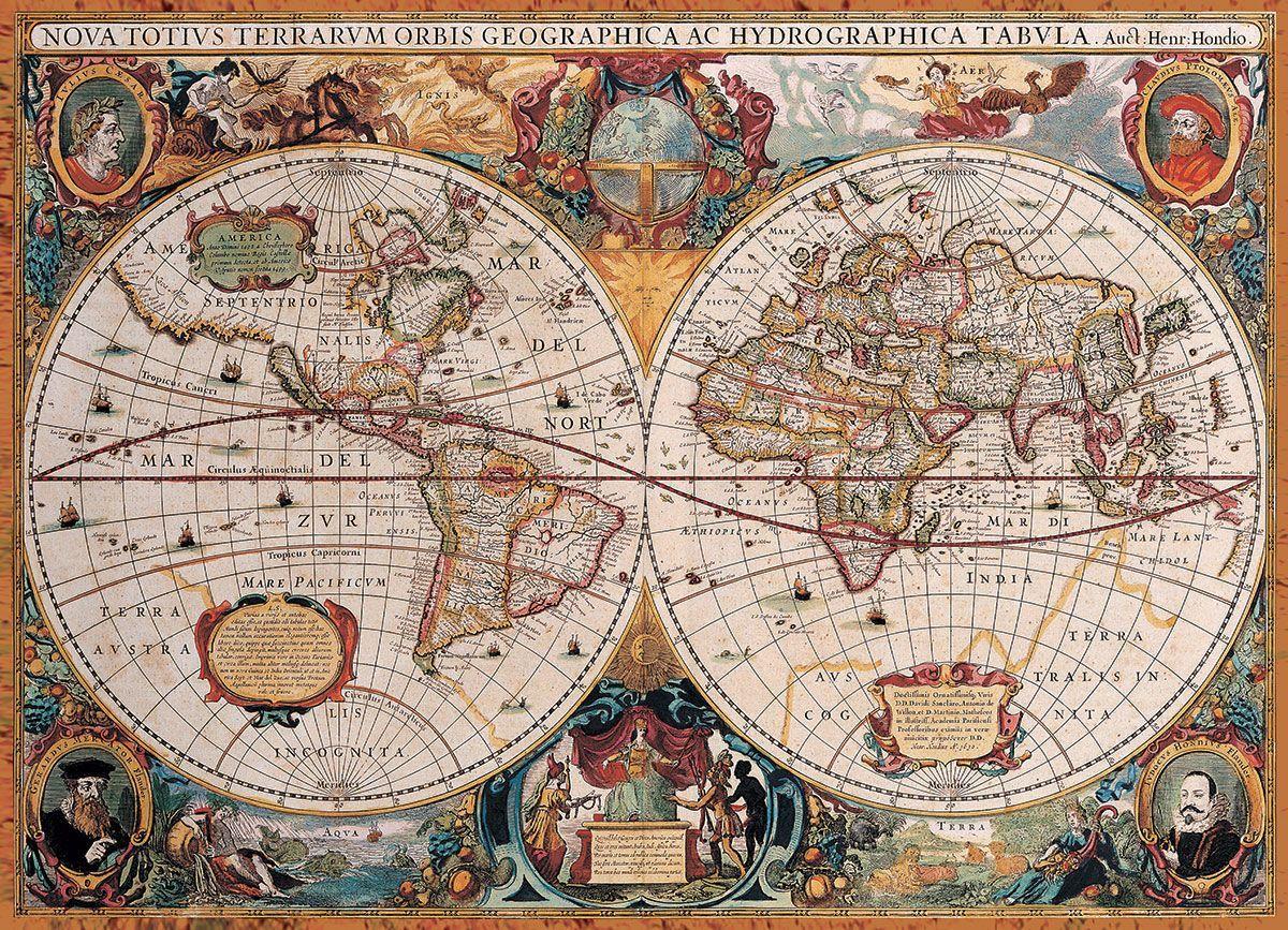 Antiguo Mapa Del Mundo-1