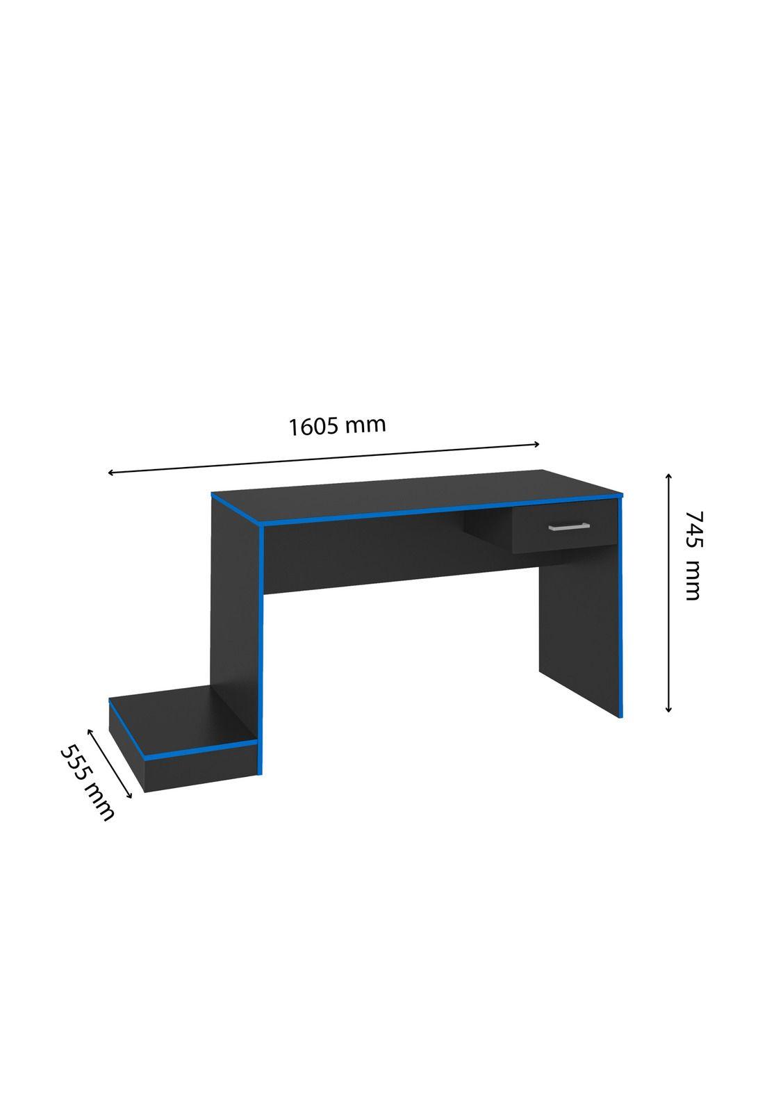 Escritorio Gamer Negro-Azul-4