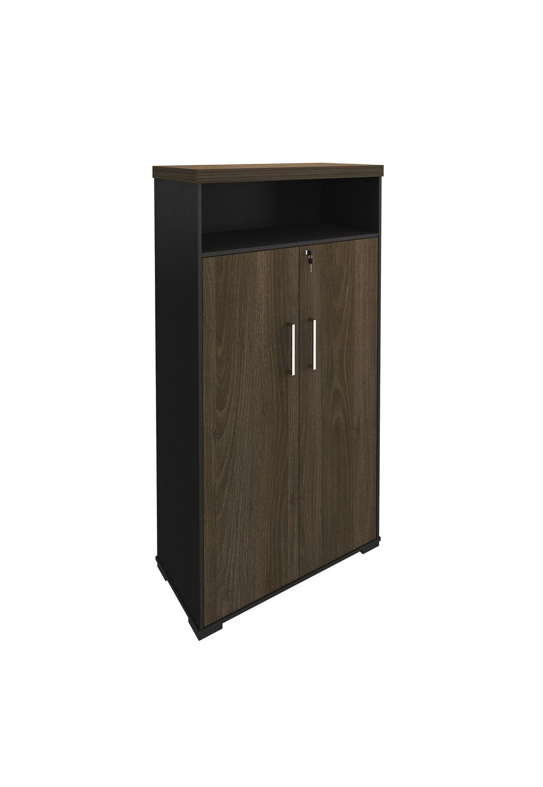 Estante Organizador Oficina Negro con Café-5