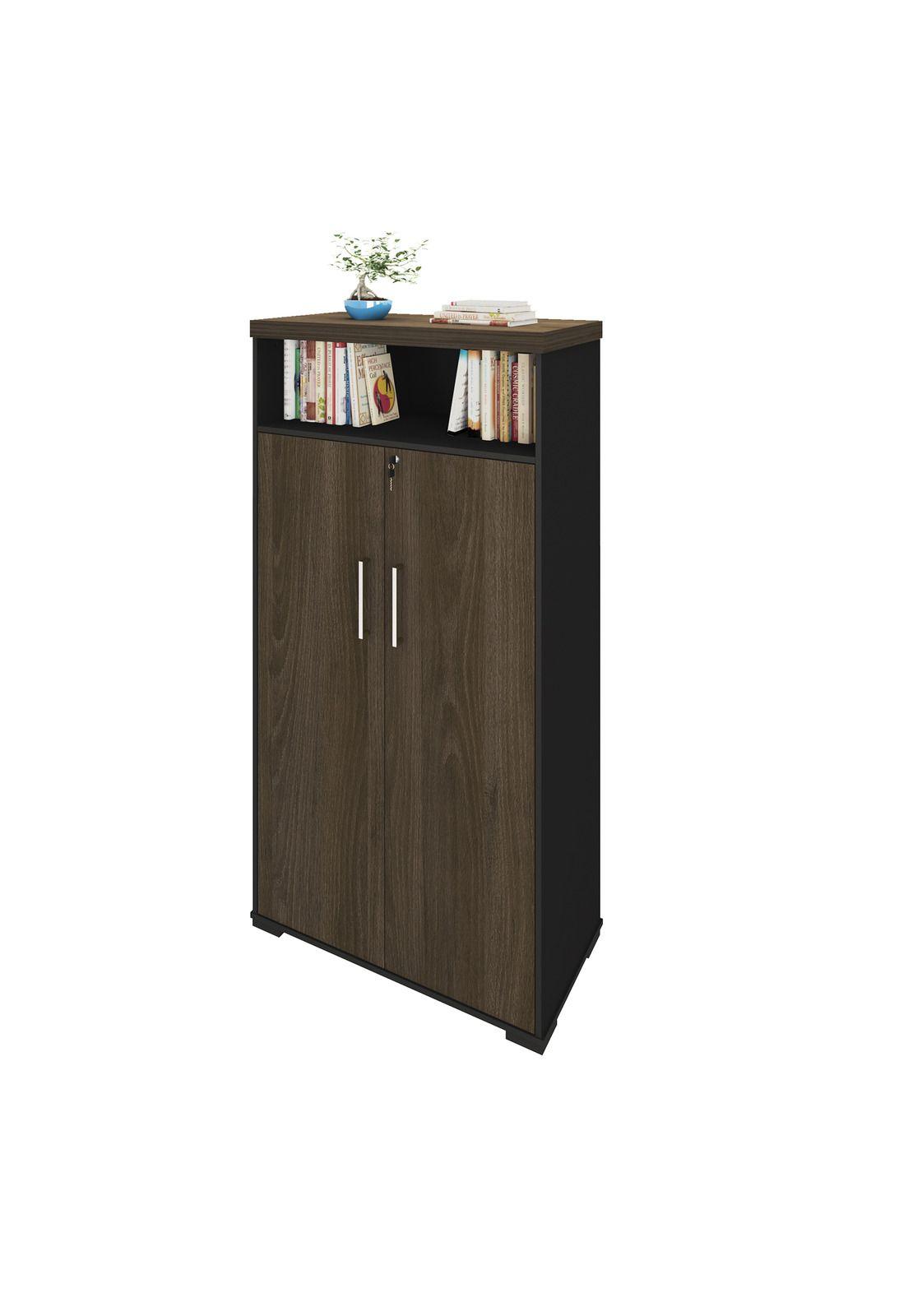 Estante Organizador Oficina Negro con Café-7