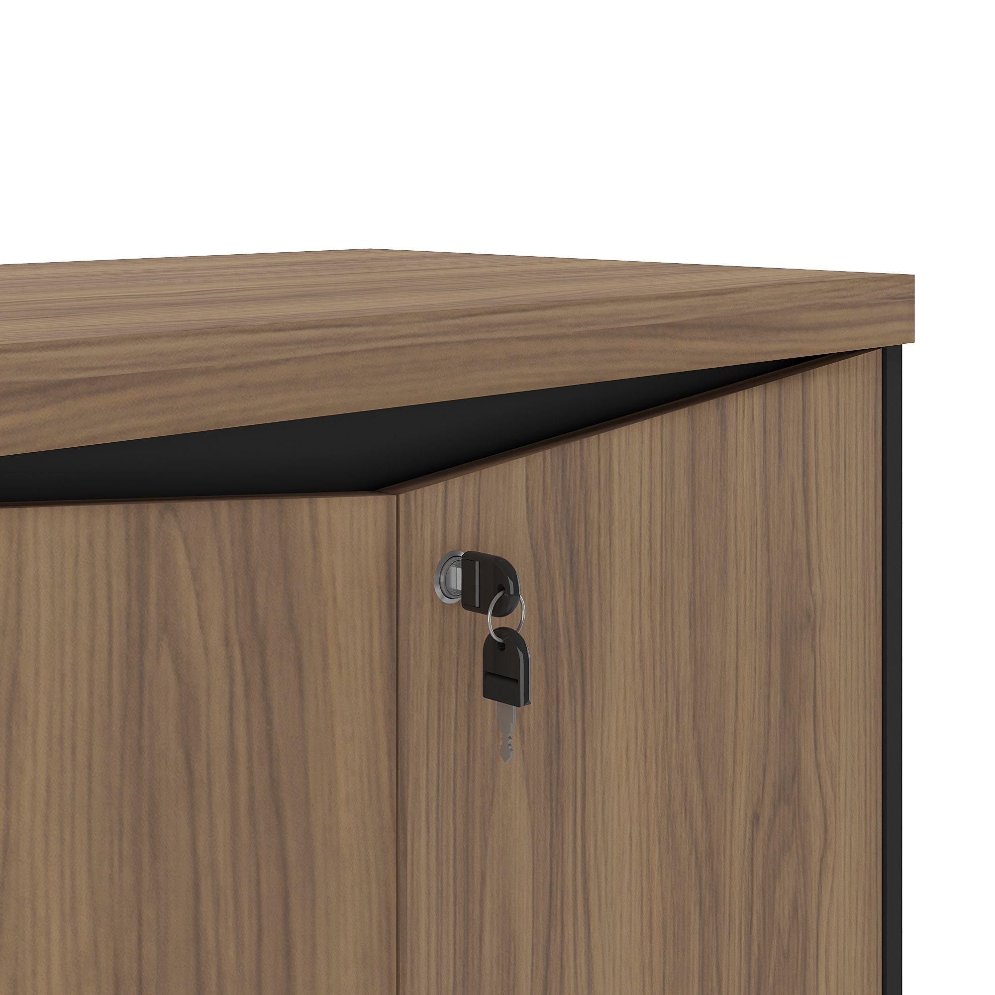 Estante Oficina 2 Puertas con Llave Café-3