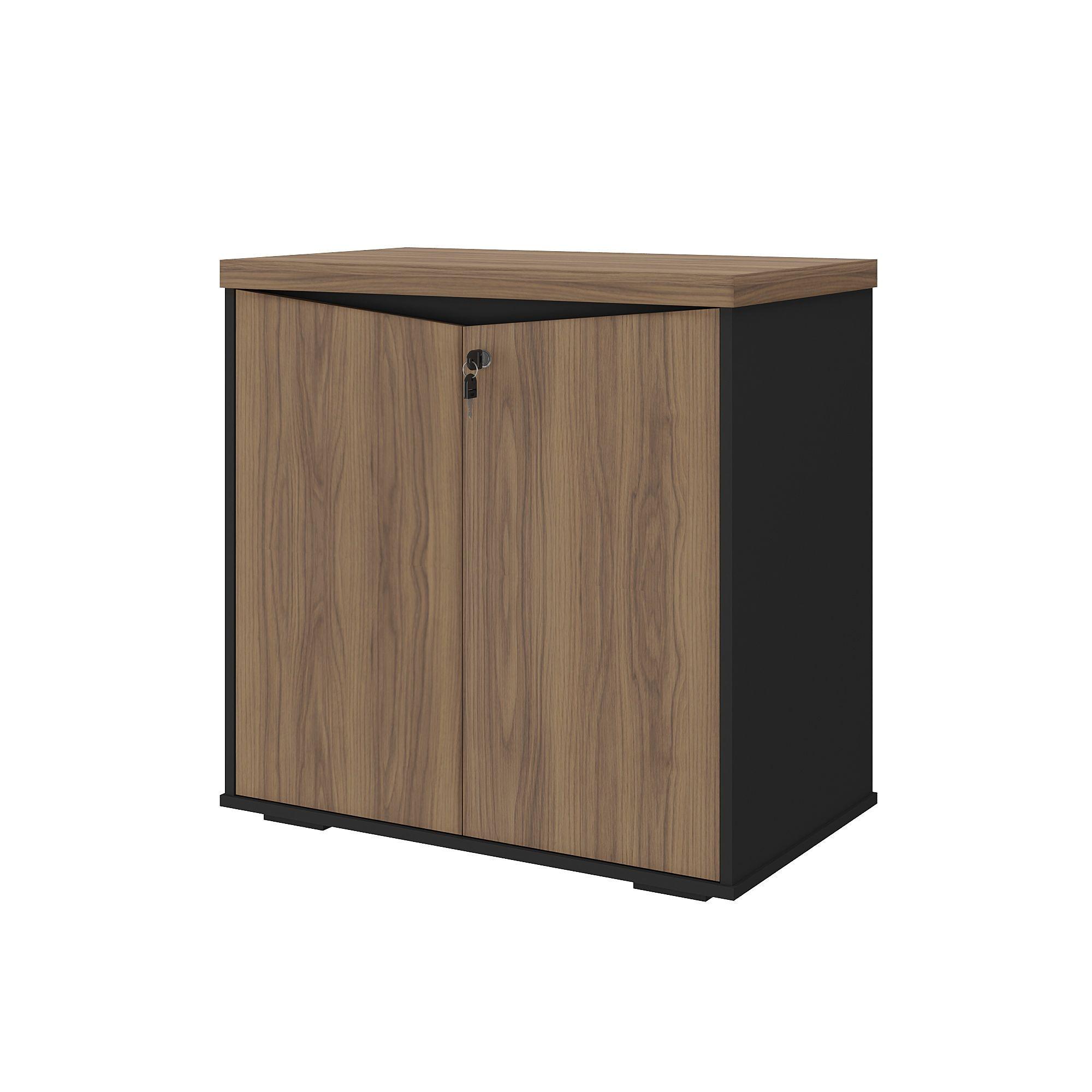 Estante Oficina 2 Puertas con Llave Café-5