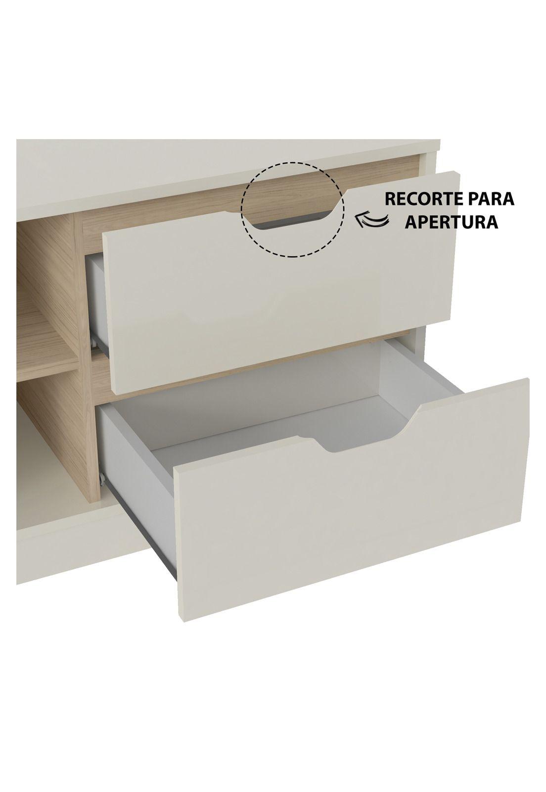 Rack TV 65" Michigan Beige y Café Oscuro-4