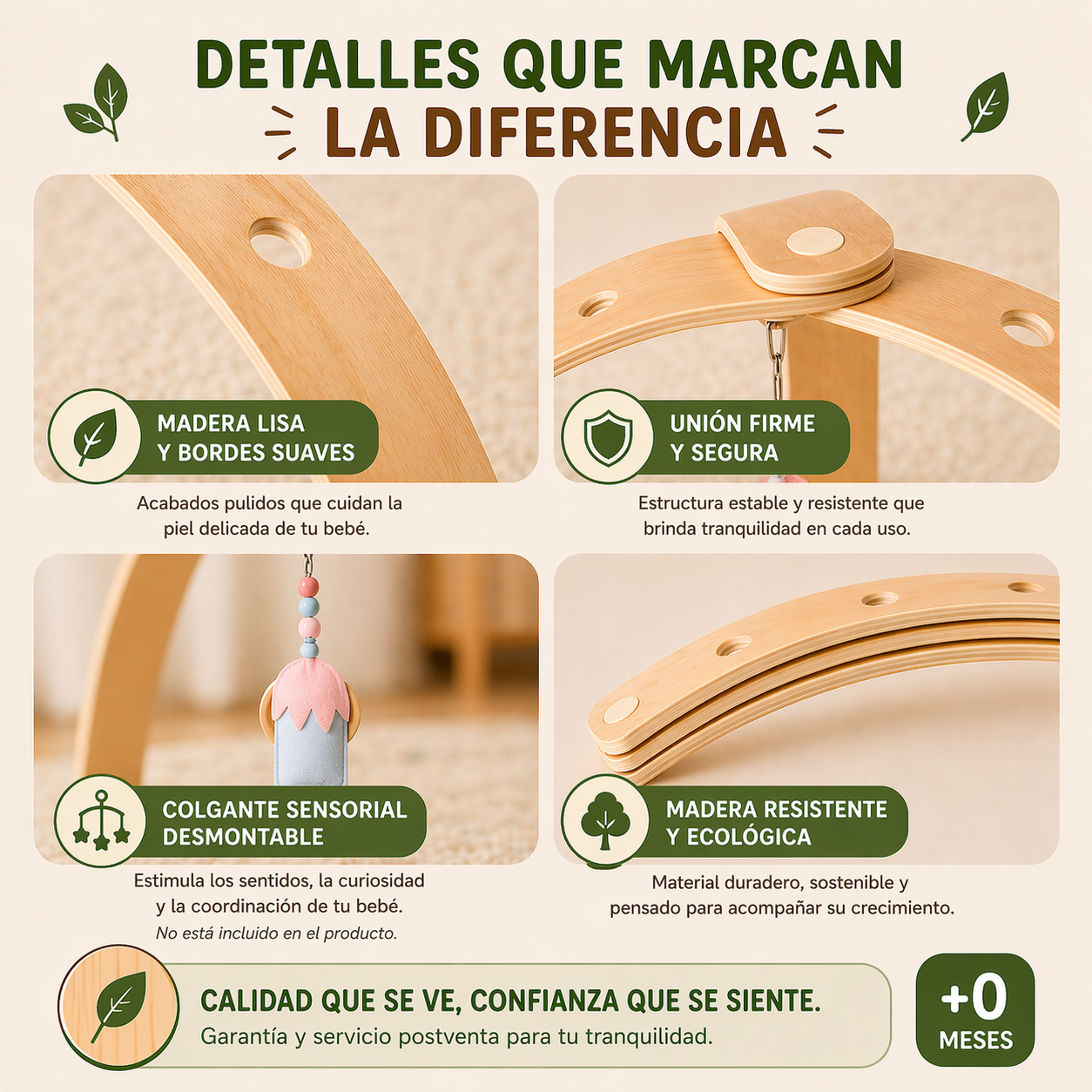 Centro Actividades Bebes Arco Montessori Madera Armable Vkids - Arco-6