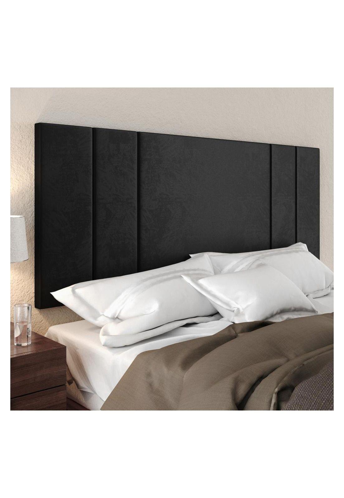 Respaldo Cama Dalí 1.5 Plazas Negro-1