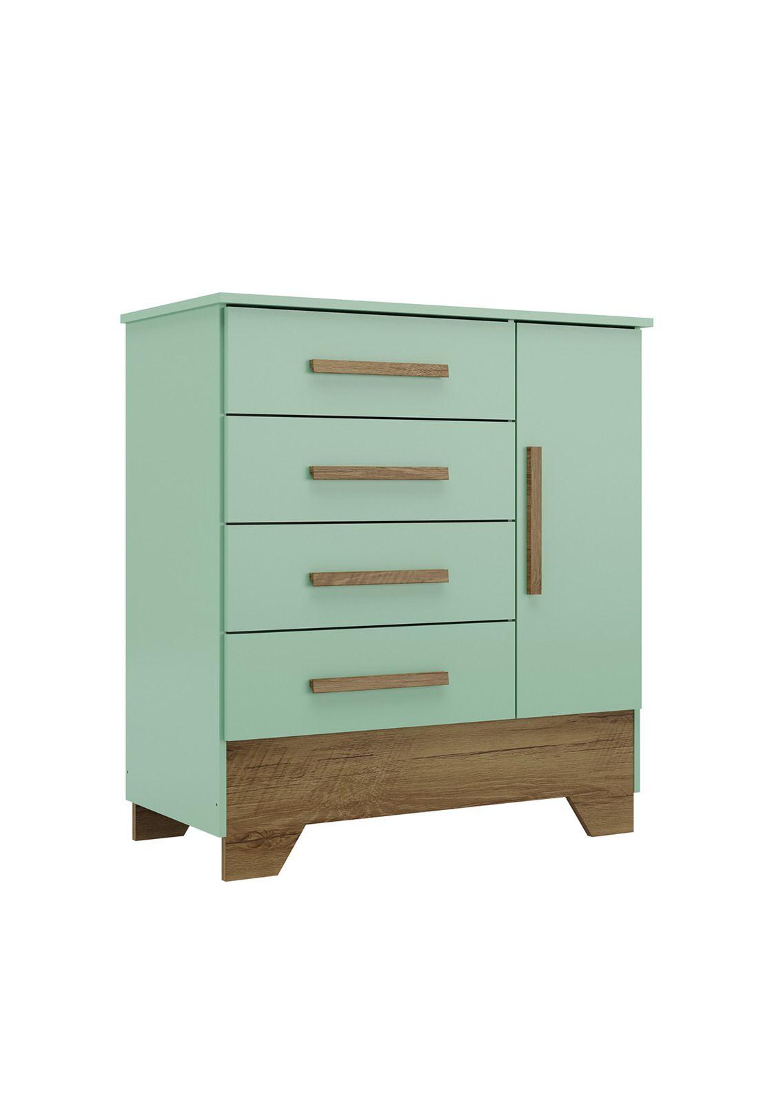 Cómoda Infantil  Verde Menta-0