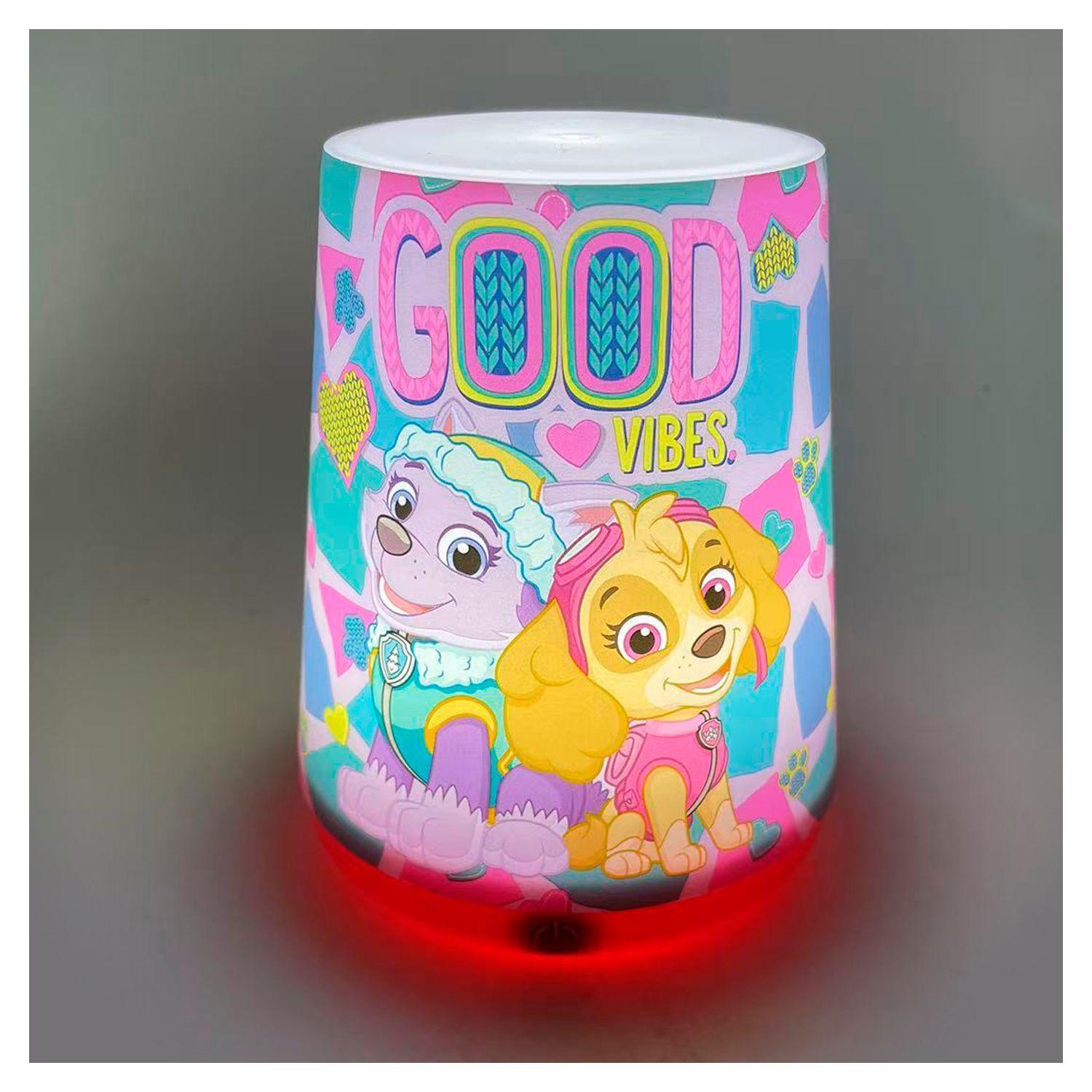 Lampara De Mesa Niñas a Pilas Skye Paw Patrol Rosado-1