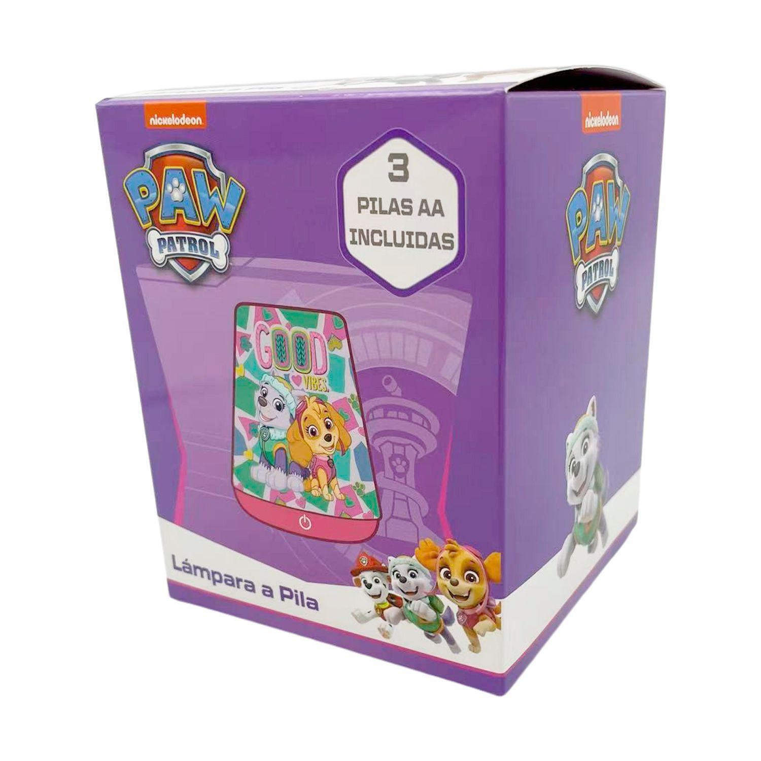 Lampara De Mesa Niñas a Pilas Skye Paw Patrol Rosado-2