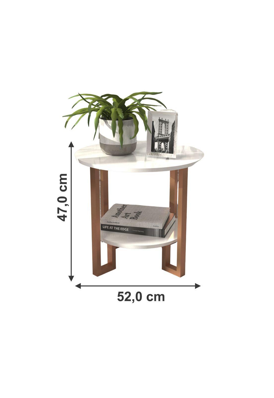 Mesa Lateral Felini Metal Blanca-1