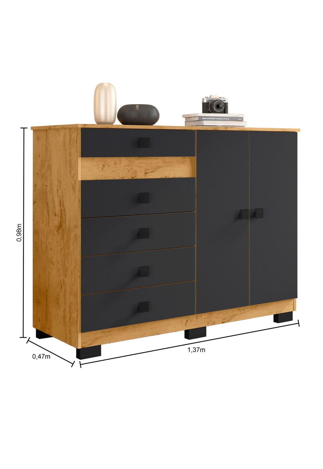 Cómoda Verona Bicolor Grafito-2