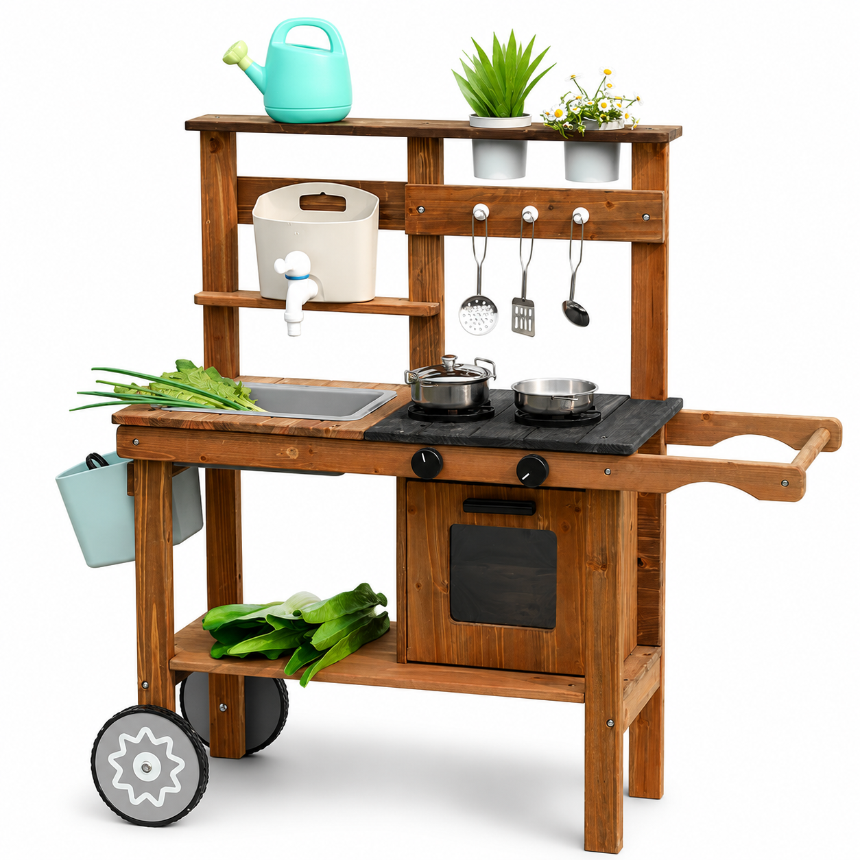 Cocina Juguete Madera Niños Juego Didactico Horno Infantil Café-2
