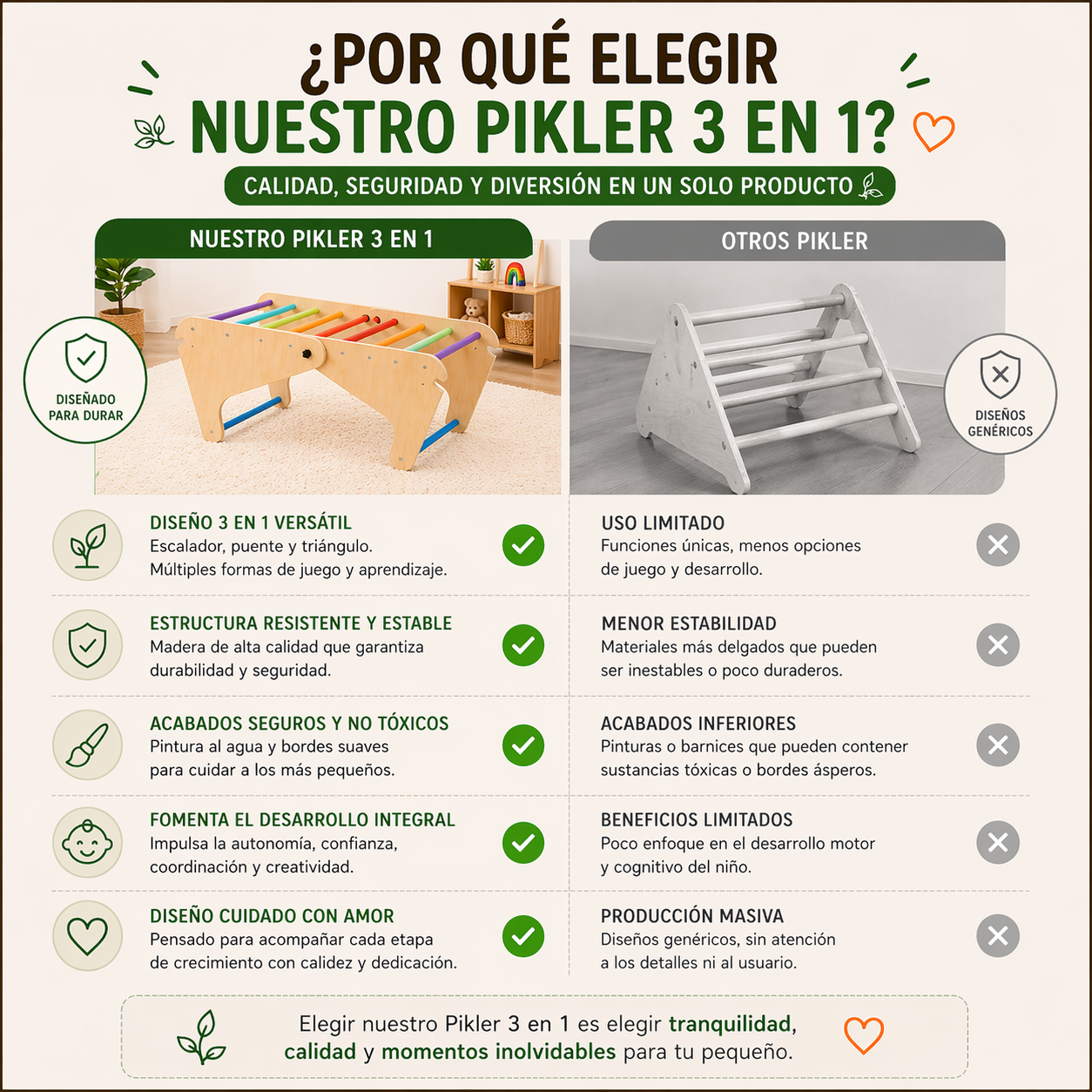 Juego Escalada Niños Rampa Madera Motricidad Fina Infantil Vkids - Rampa-7