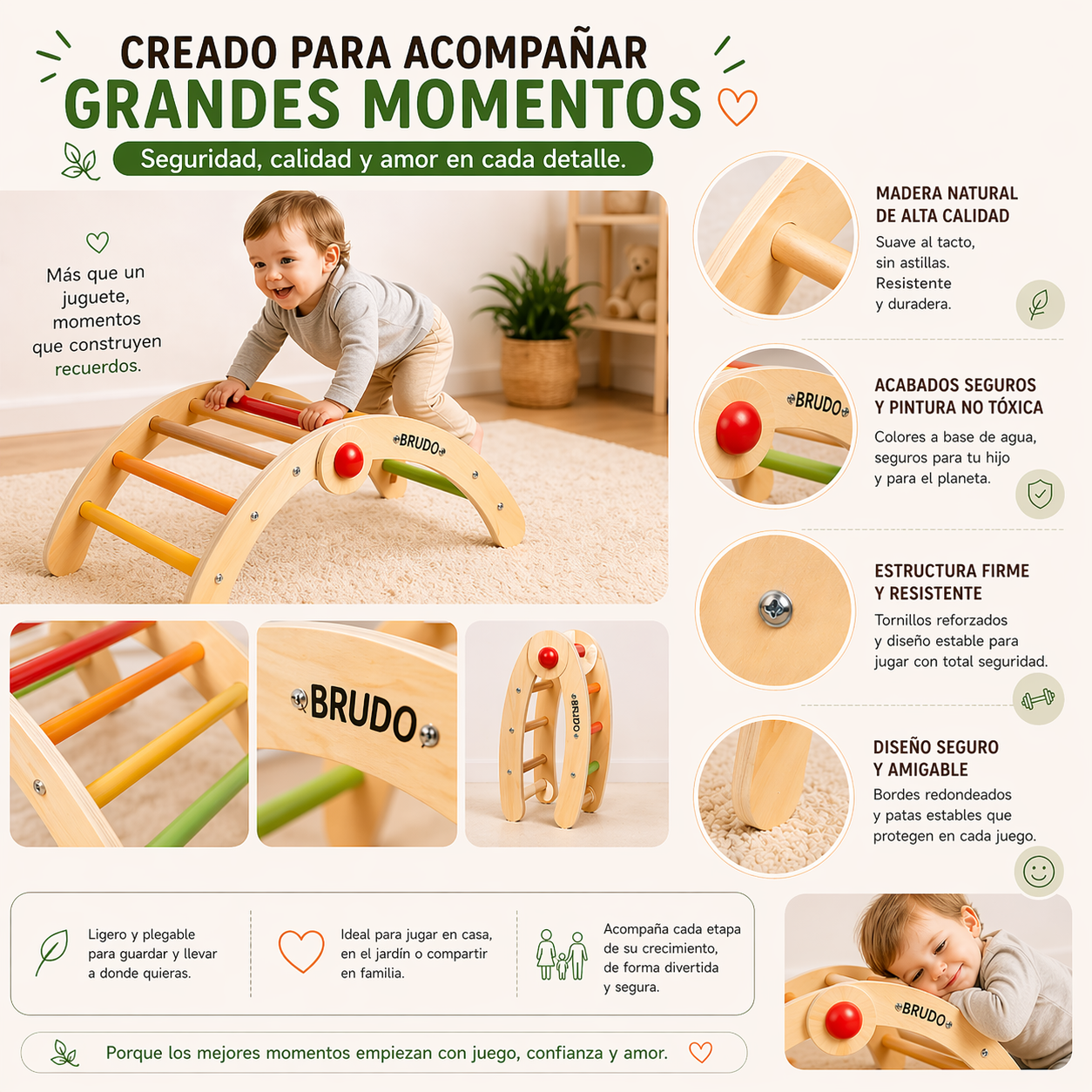 Juego Montessori Arco Madera Escalada Motricidad Fina Bebe-3