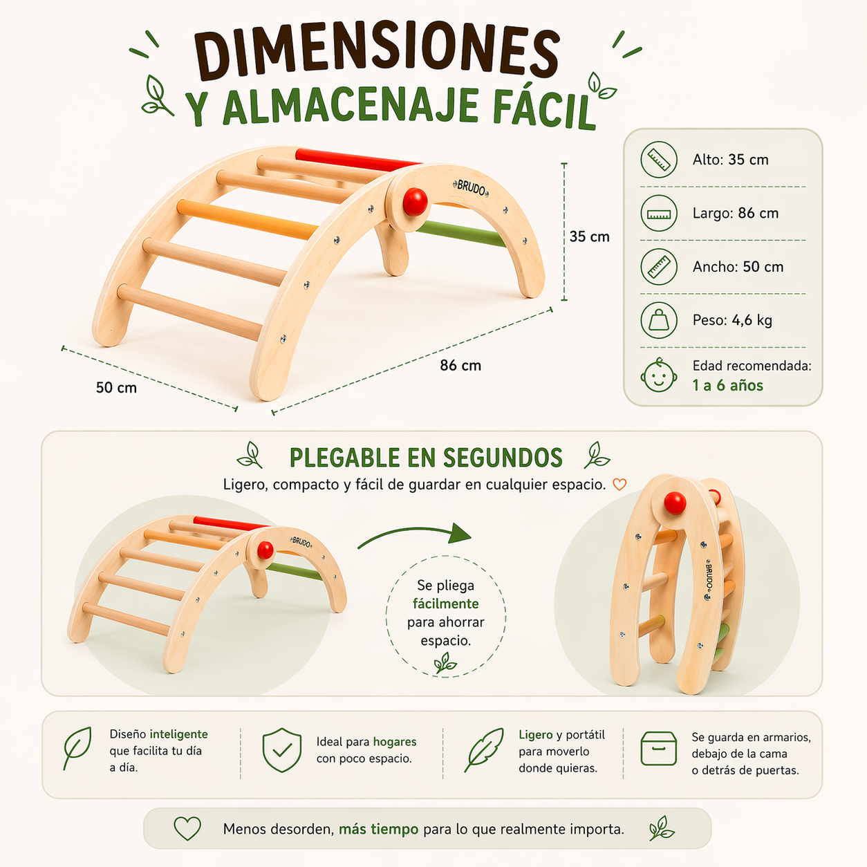 Juego Montessori Arco Madera Escalada Motricidad Fina Bebe-5