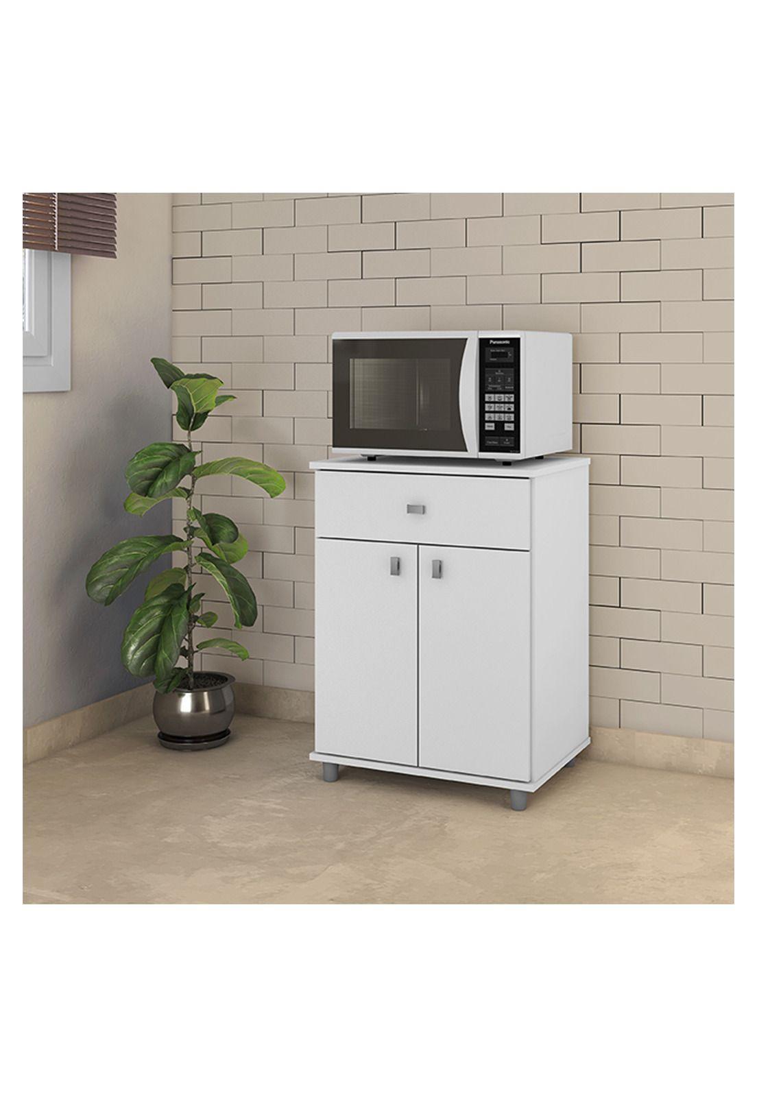 Mueble Microondas Cajón Blanco-1