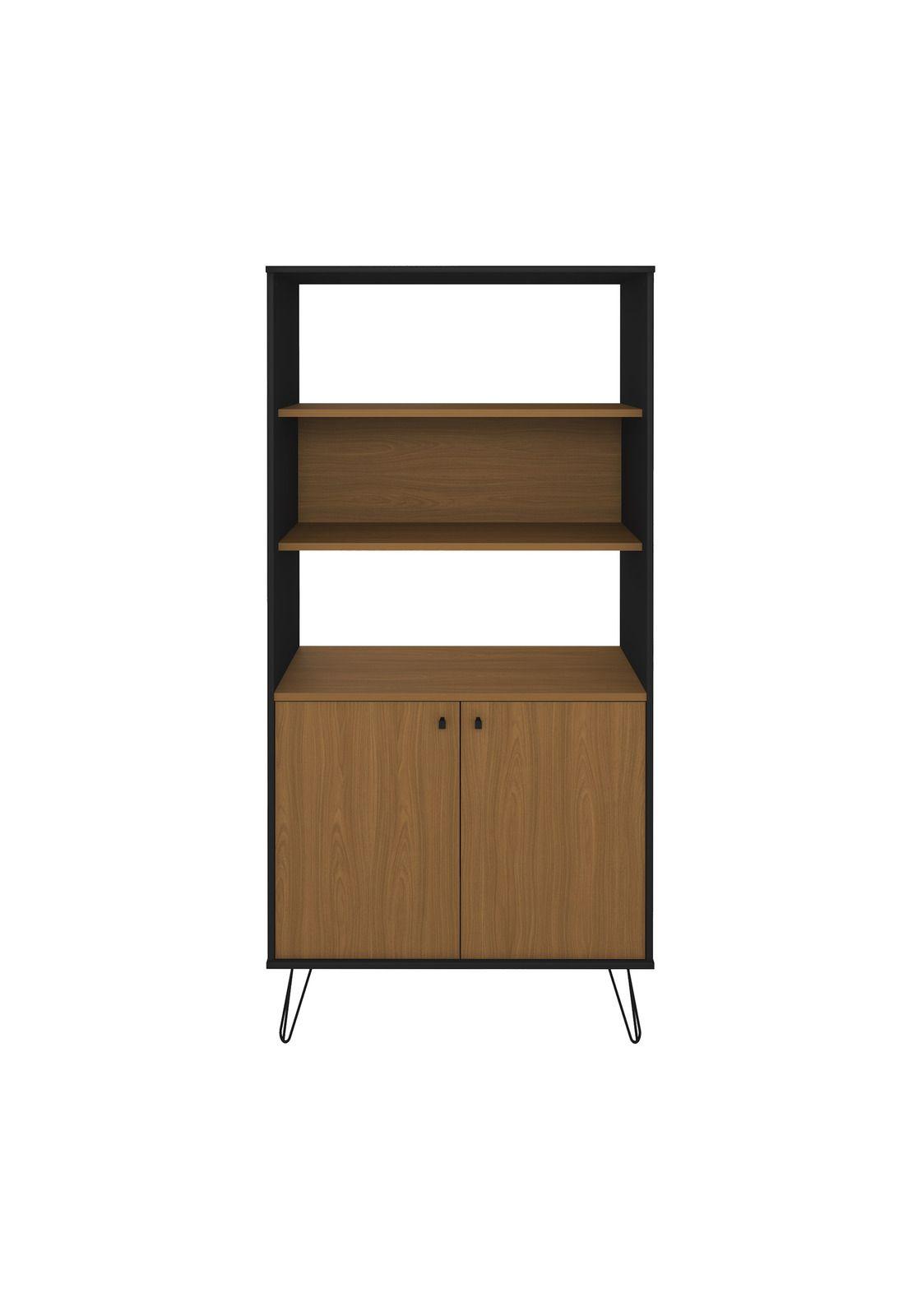 Estante Hit 2 Puertas Café con Negro-0