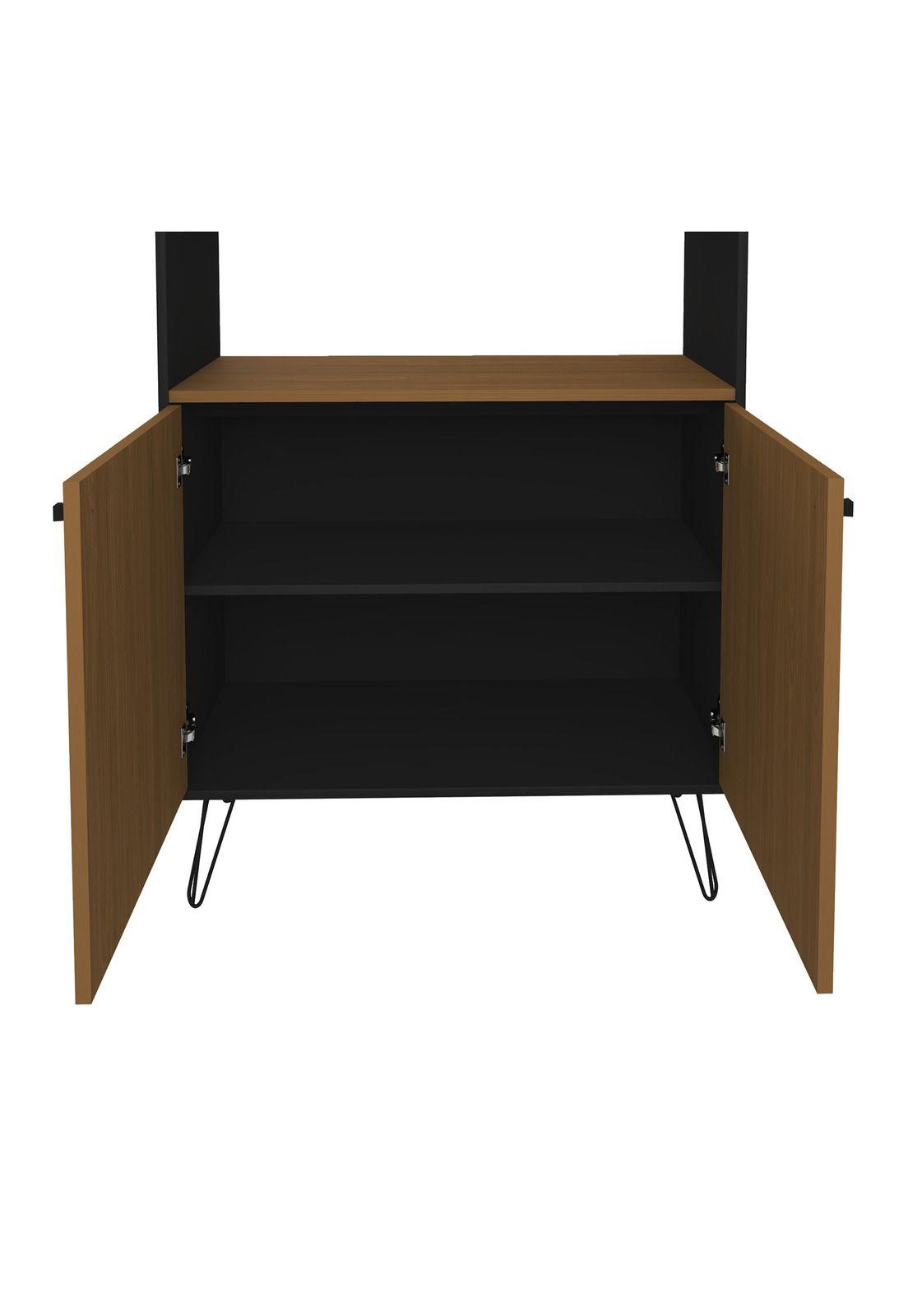 Estante Hit 2 Puertas Café con Negro-3