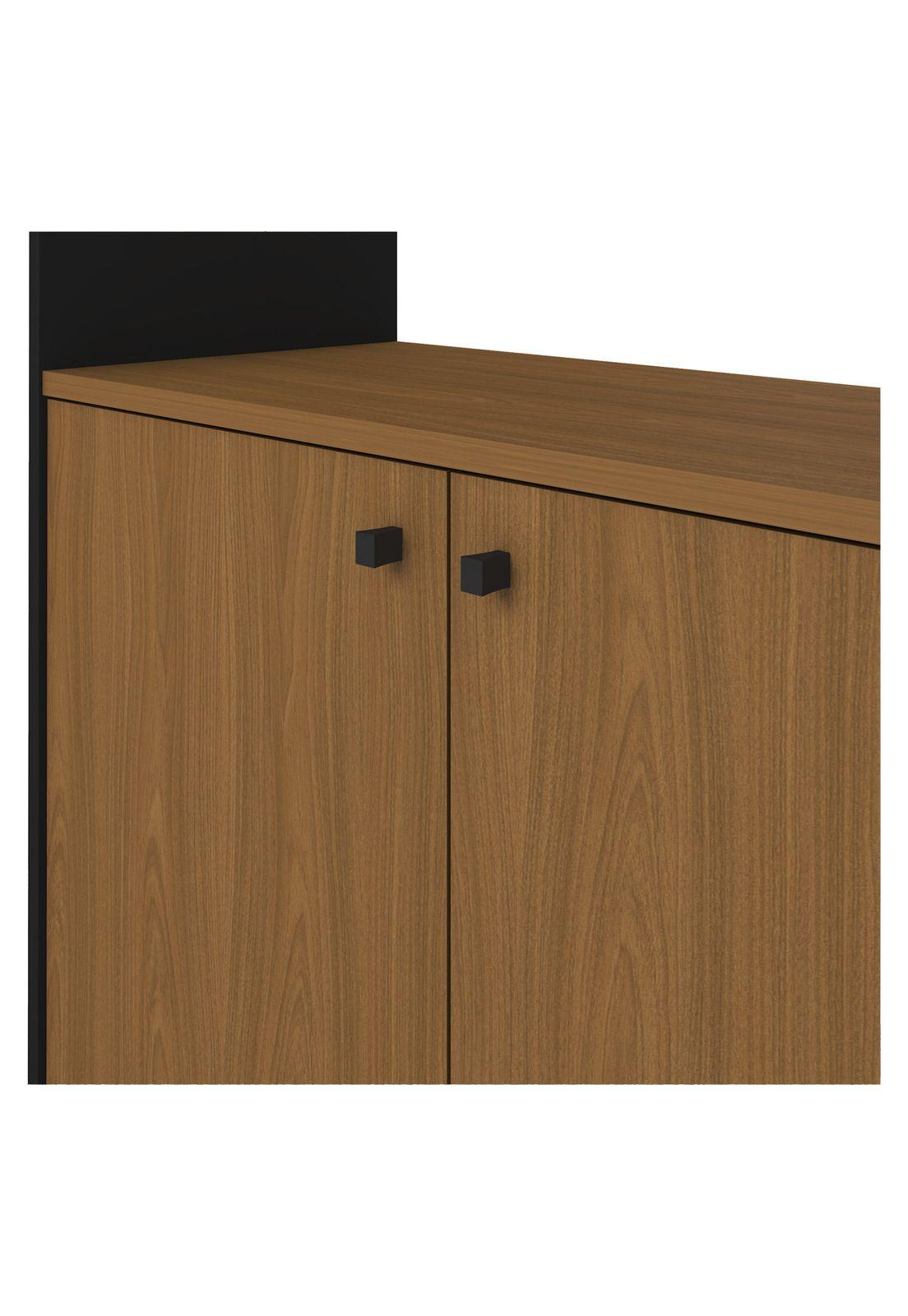 Estante Hit 2 Puertas Café con Negro-4